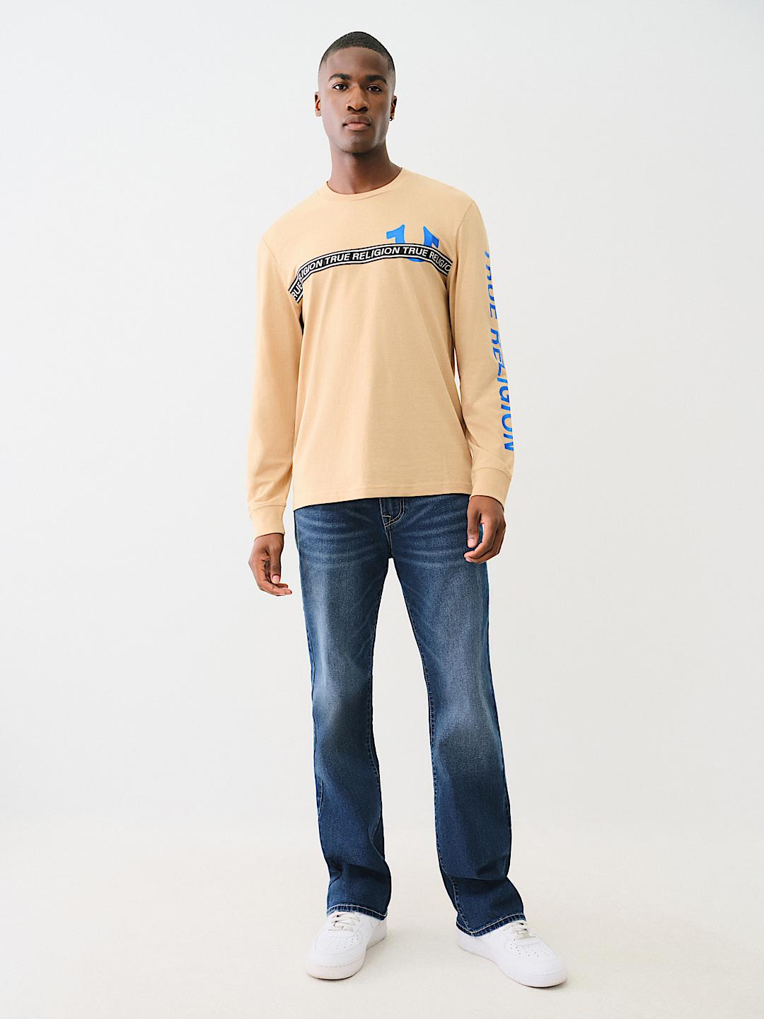METALLIC TAPING LONG SLEEVE TEE