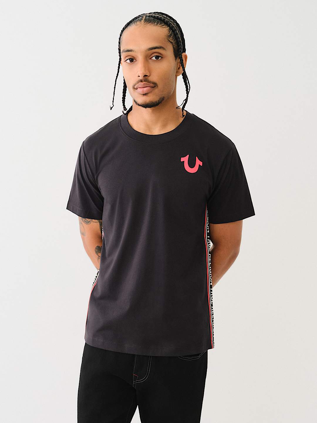 TRUE RELIGION CONTRAST TAPING TEE, image 5