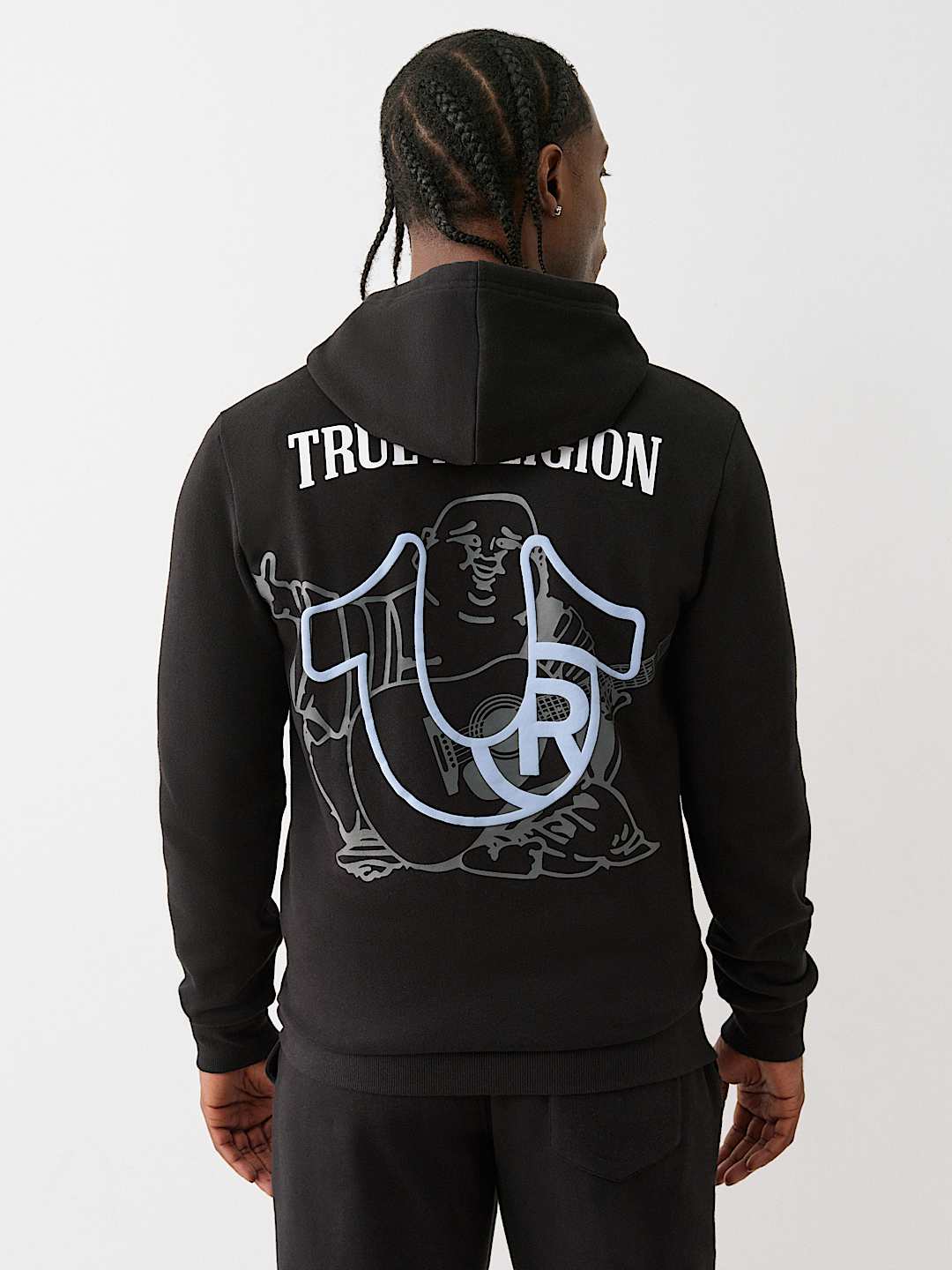 NEW TRUE RELIGION パフ ロゴ プリント フーディ ジップ 2色 PUFF PRINT LOGO ZIP HOODIE | True Religion