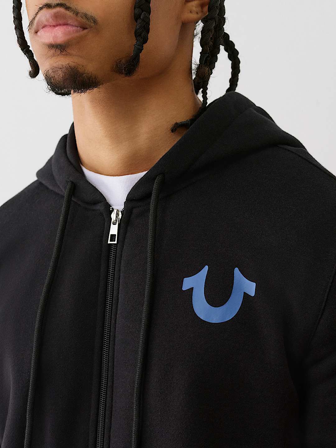 【TRUE RELIGION】★パーカー★ STUDDED RETRO LOGO ZIP HOODIE STUDDED RETRO LOGO ZIP HOODIE | True Religion