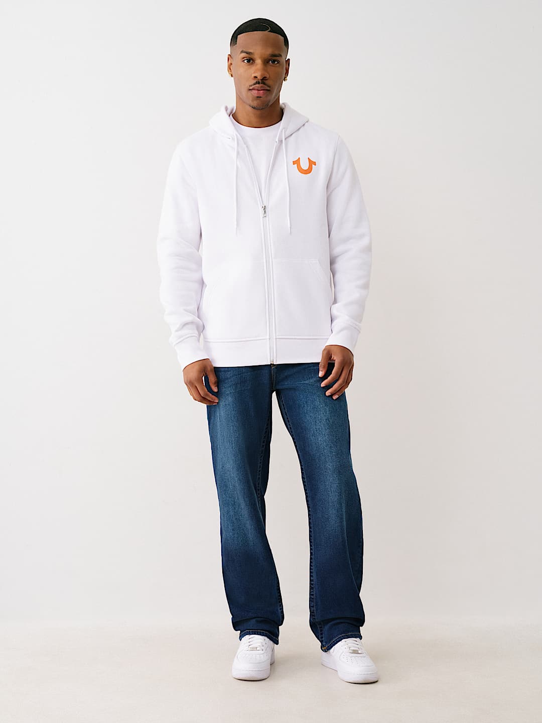 STUDDED RETRO LOGO ZIP HOODIE, image 5