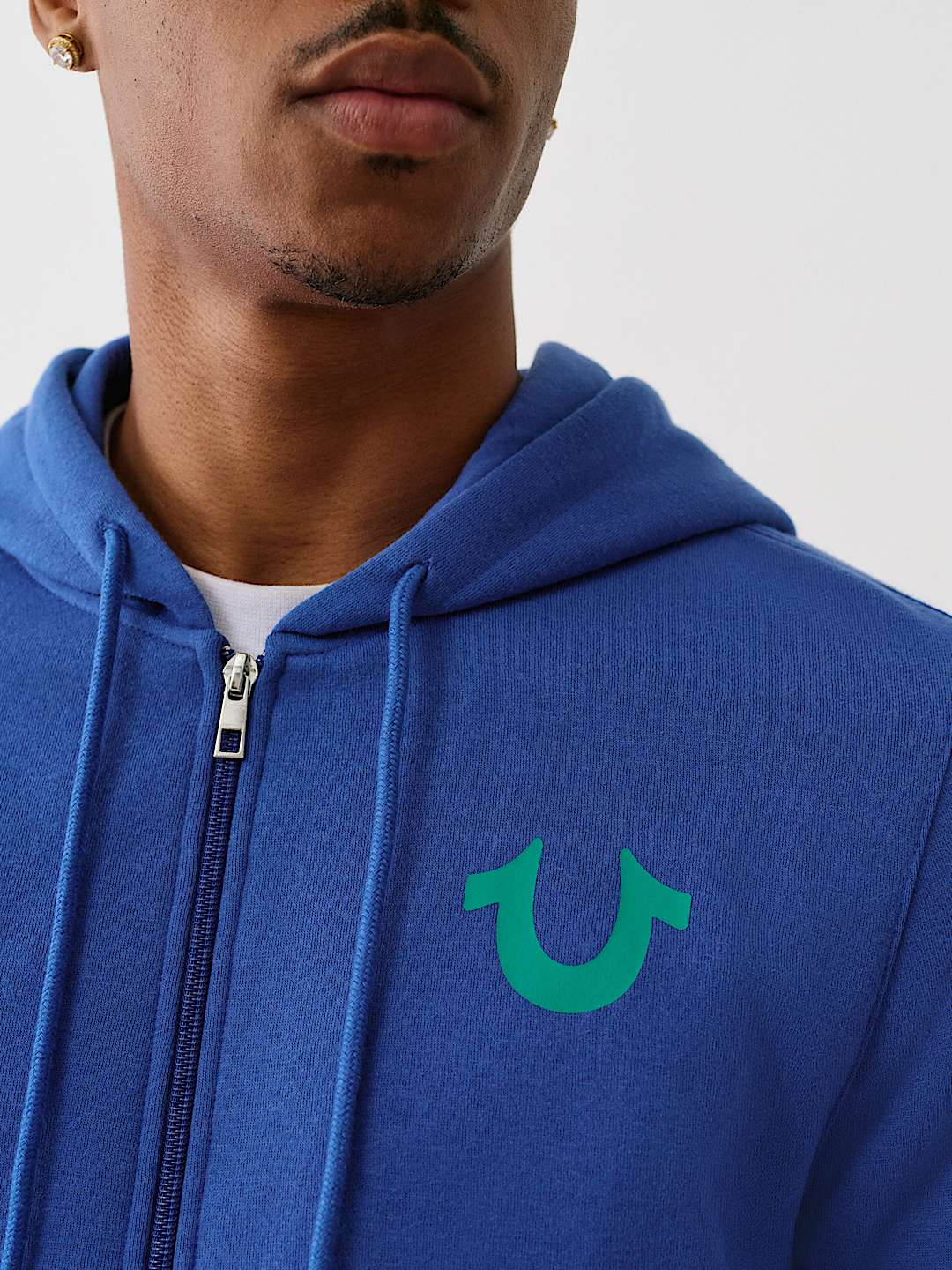 STUDDED RETRO LOGO ZIP HOODIE, image 4