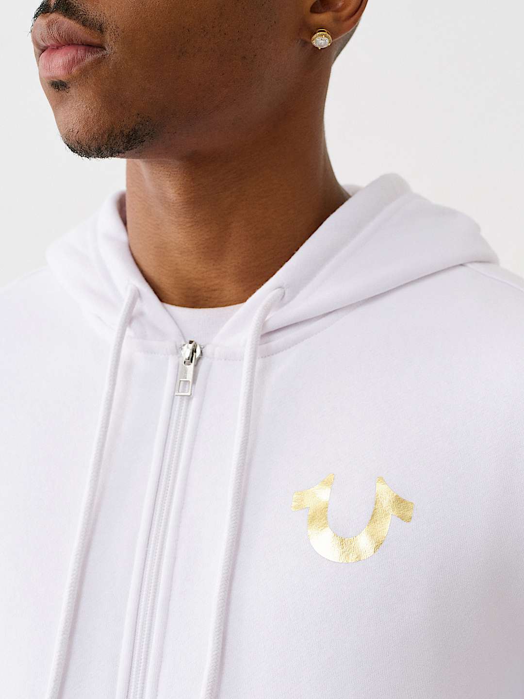 METALLIC BUDDHA ZIP HOODIE, image 4