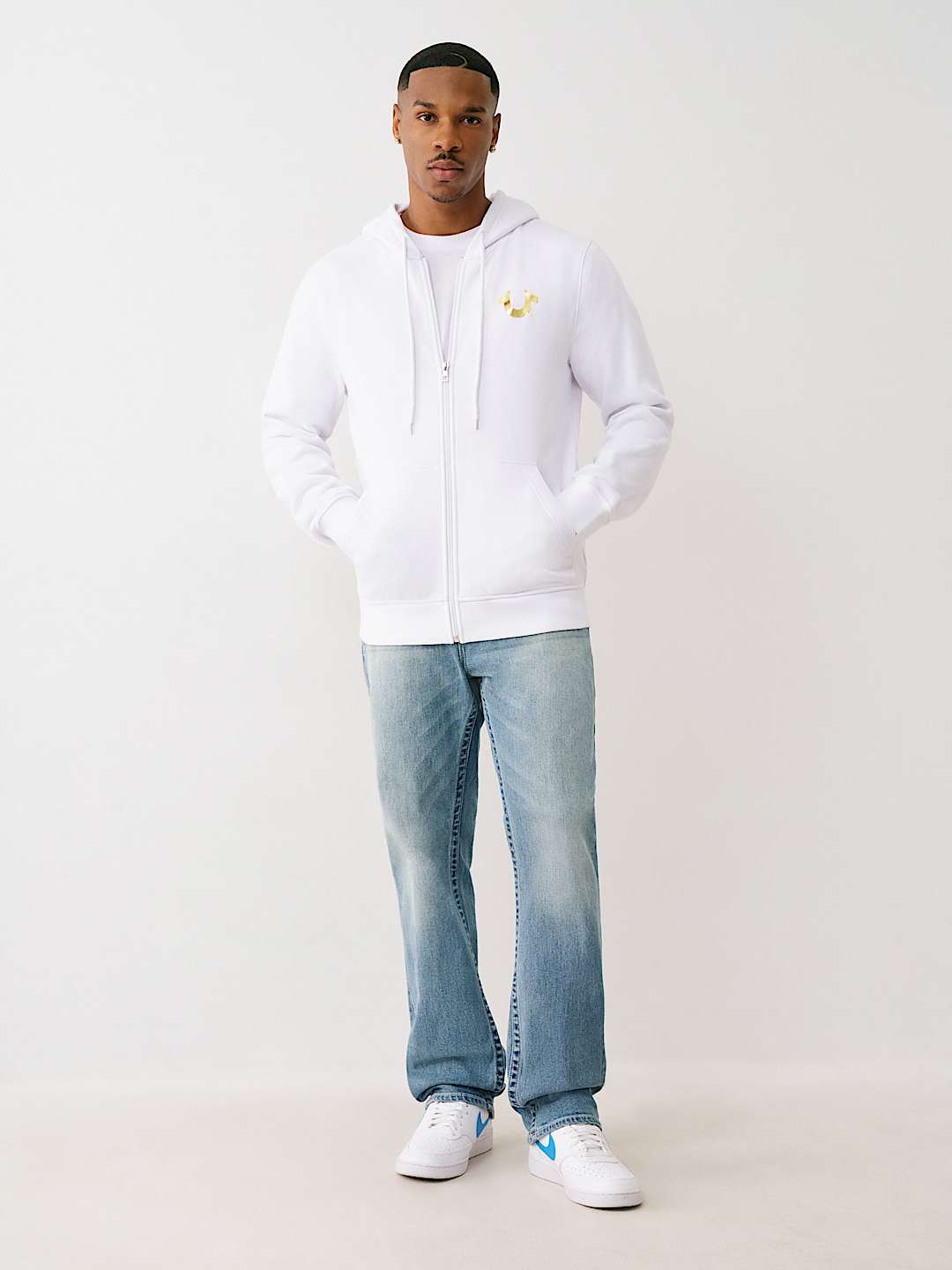 METALLIC BUDDHA ZIP HOODIE, image 6