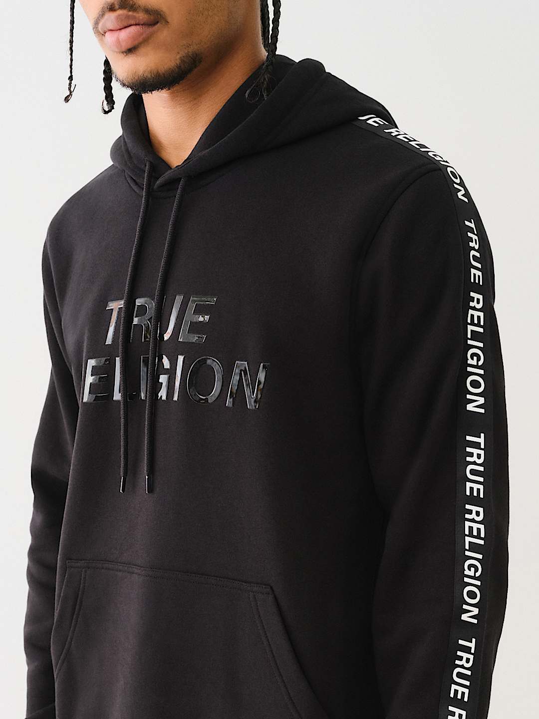 TRUE RELIGION TAPING PULLOVER HOODIE True Religion
