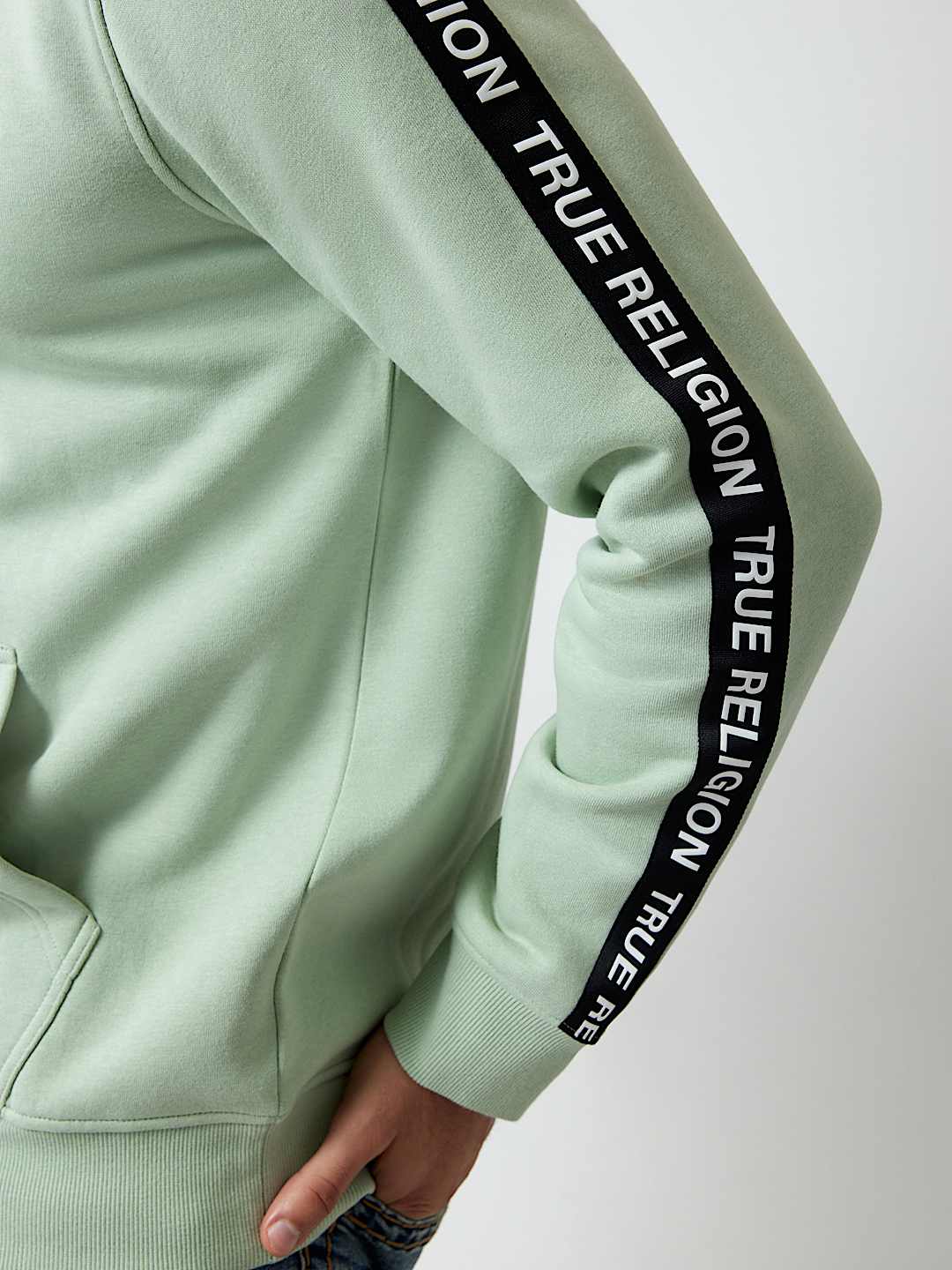 TRUE RELIGION TAPING PULLOVER HOODIE, image 4