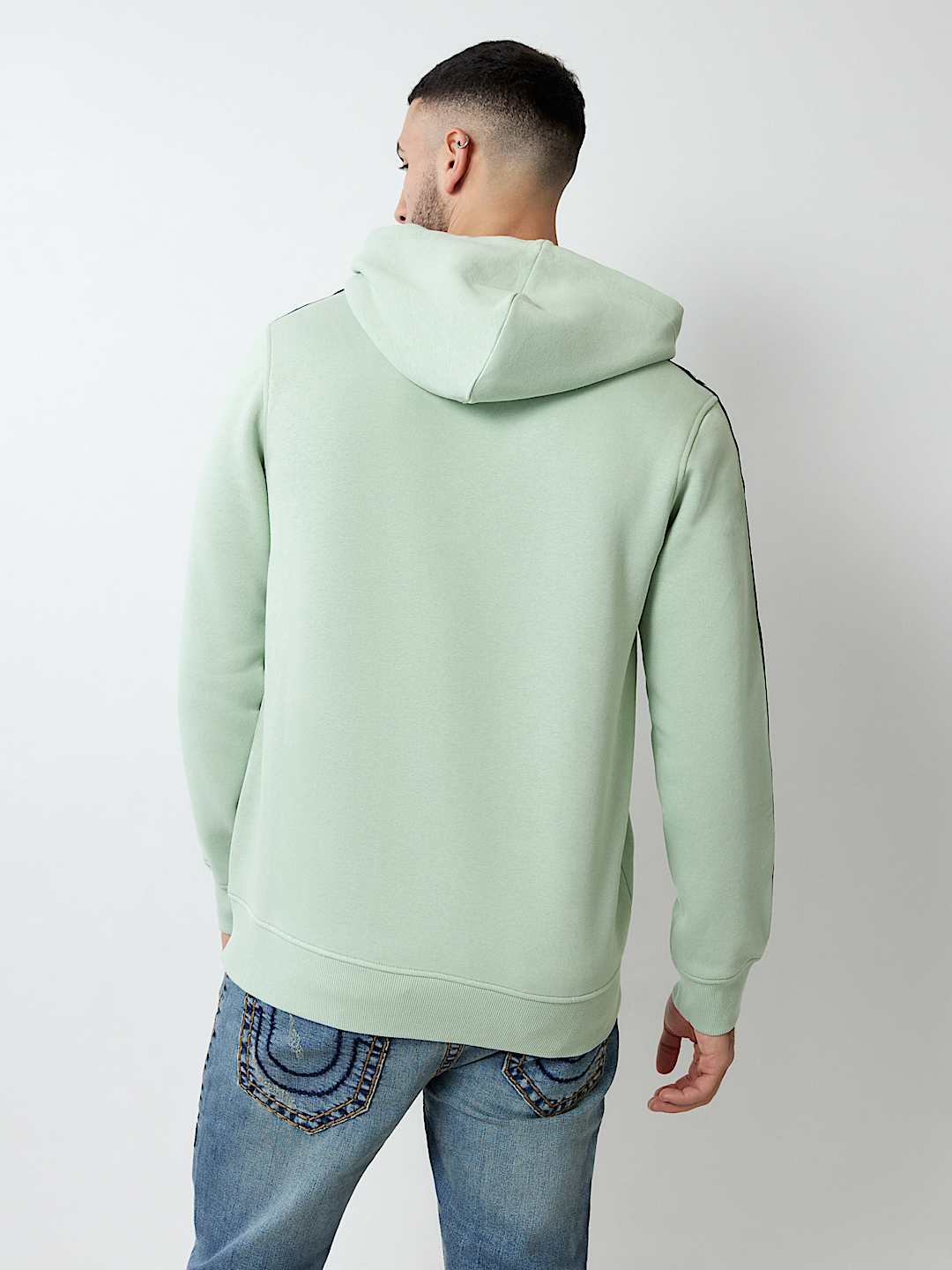 TRUE RELIGION TAPING PULLOVER HOODIE, image 5