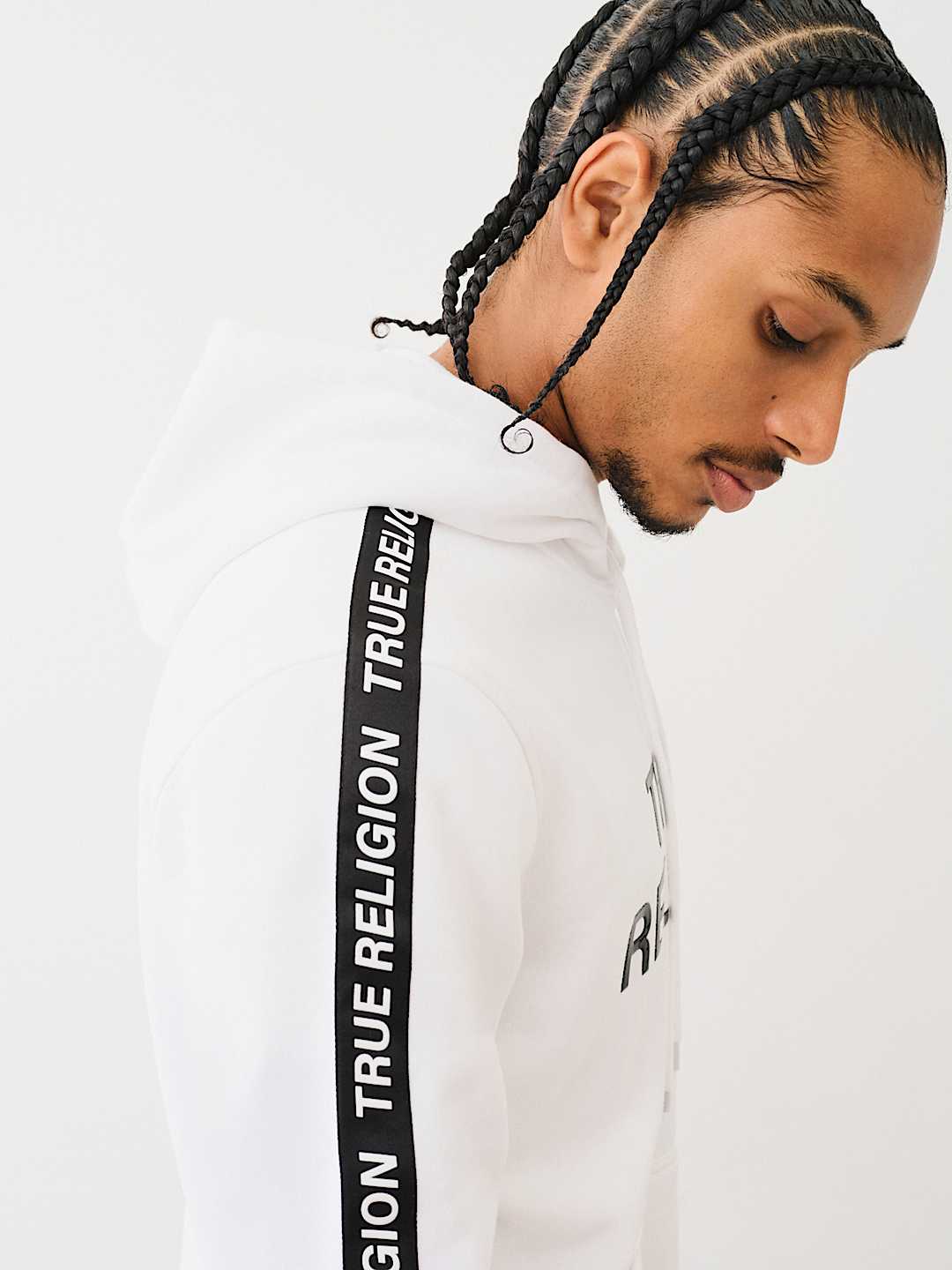 TRUE RELIGION TAPING PULLOVER HOODIE, image 3