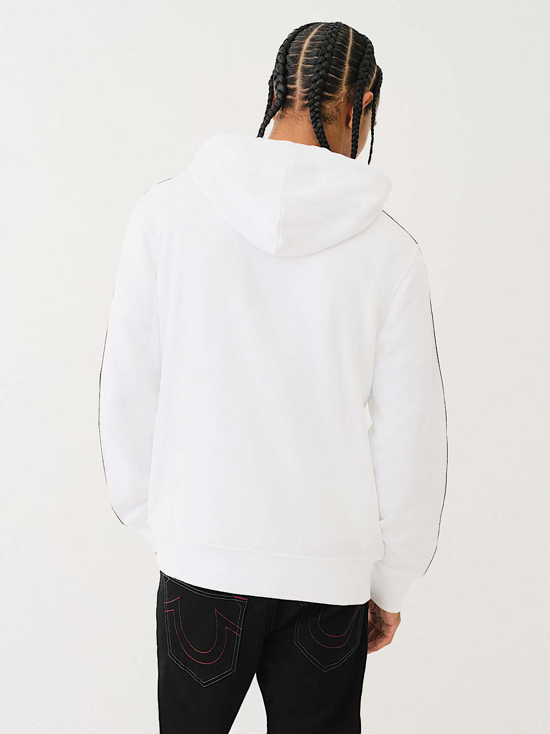 TRUE RELIGION TAPING PULLOVER HOODIE, image 4