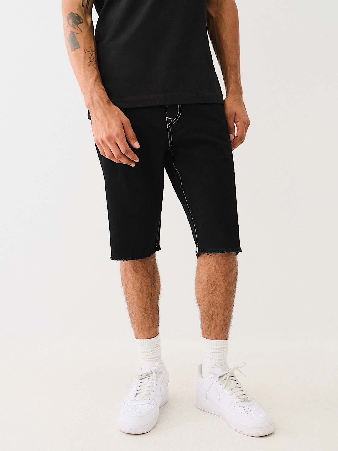 RICKY FLAP FRAYED HEM DENIM SHORT