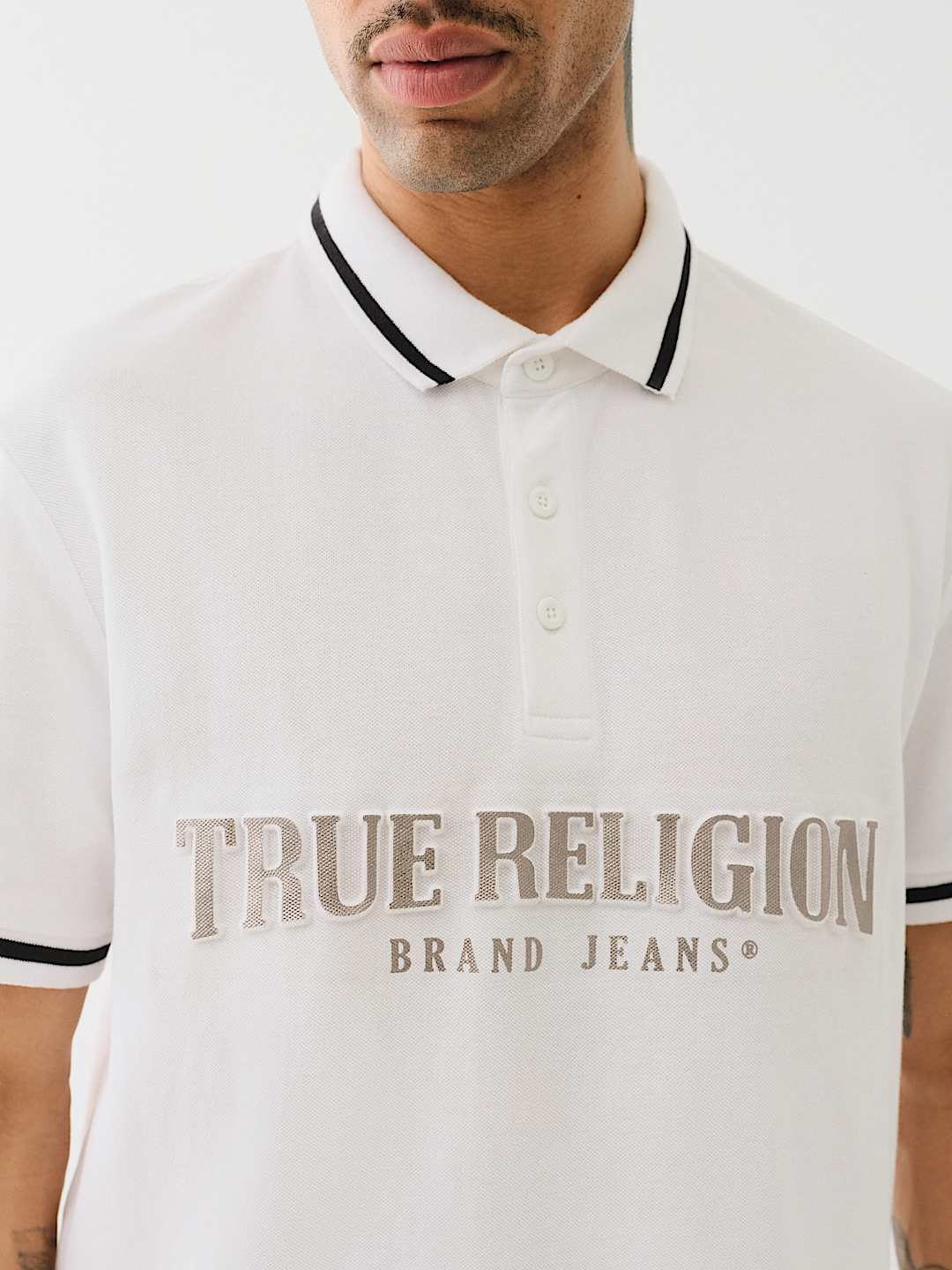 METALLIC LOGO POLO SHIRT, image 1