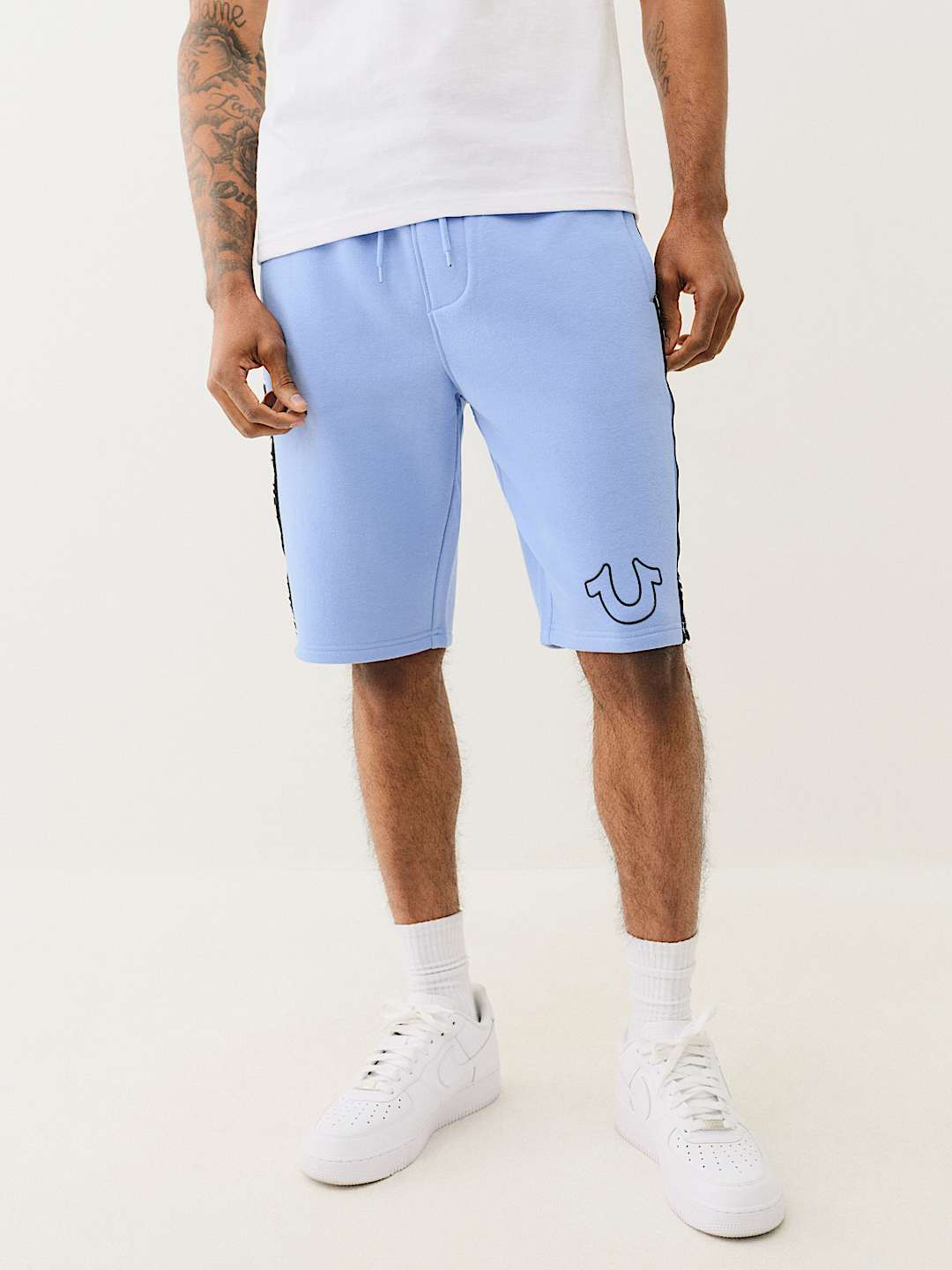 SILICONE LOGO TAPING SWEAT SHORT, image 3
