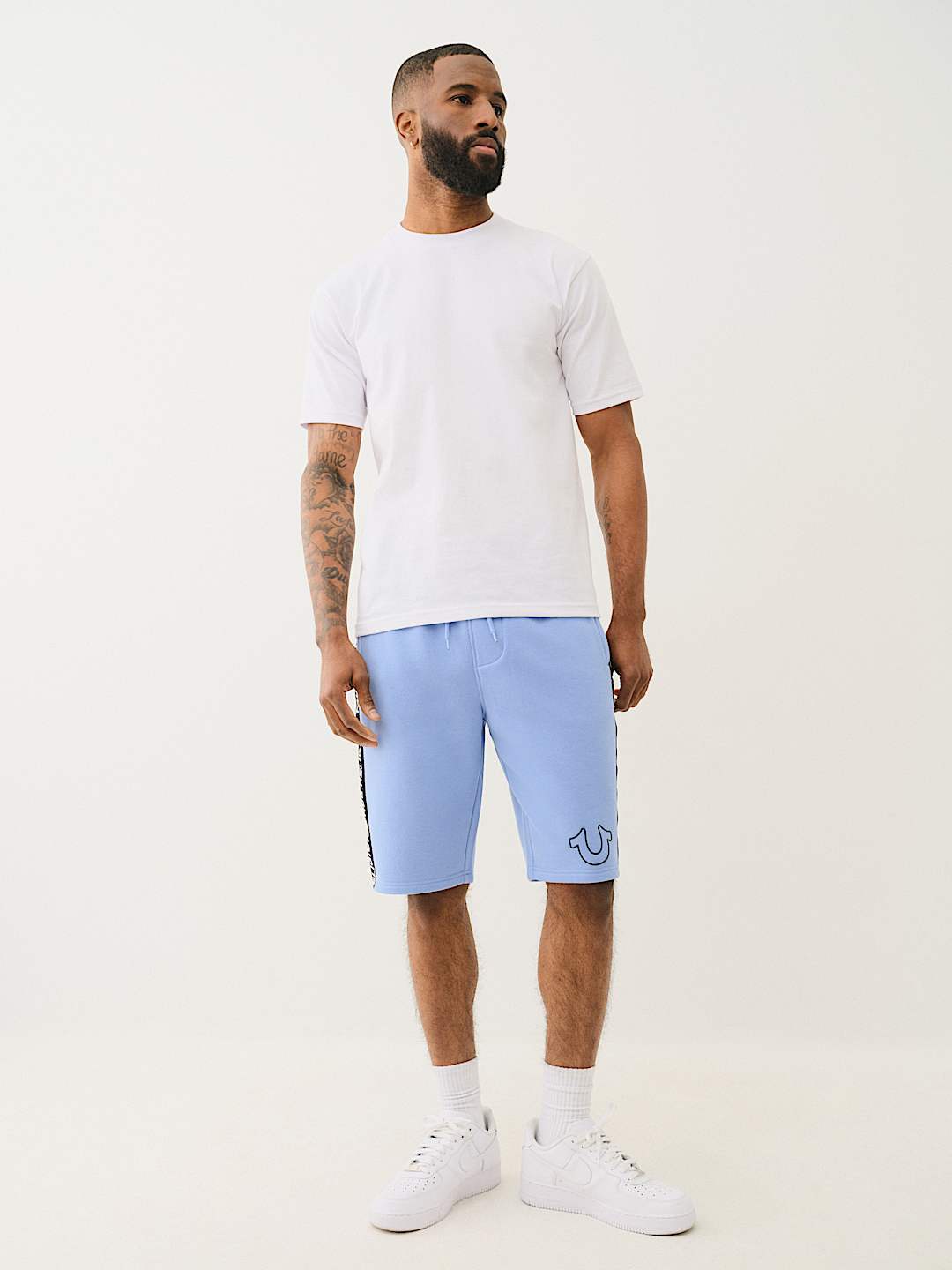 SILICONE LOGO TAPING SWEAT SHORT, image 4