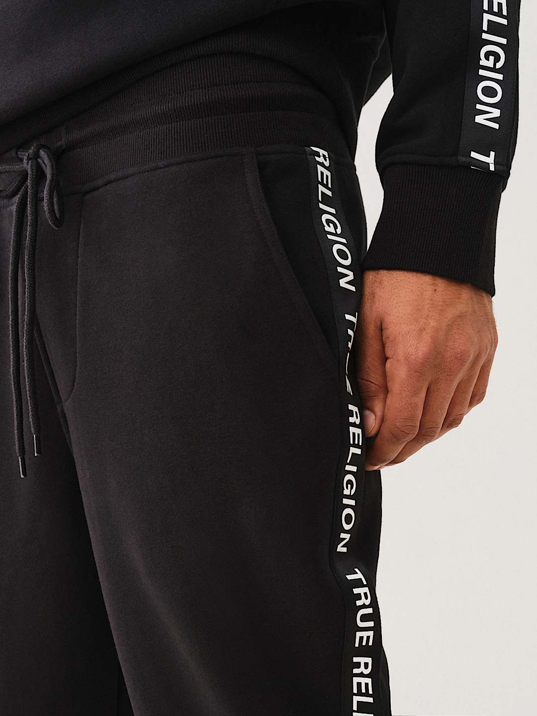 TRUE RELIGION TAPING STRAIGHT LEG SWEAT PANT, image 4