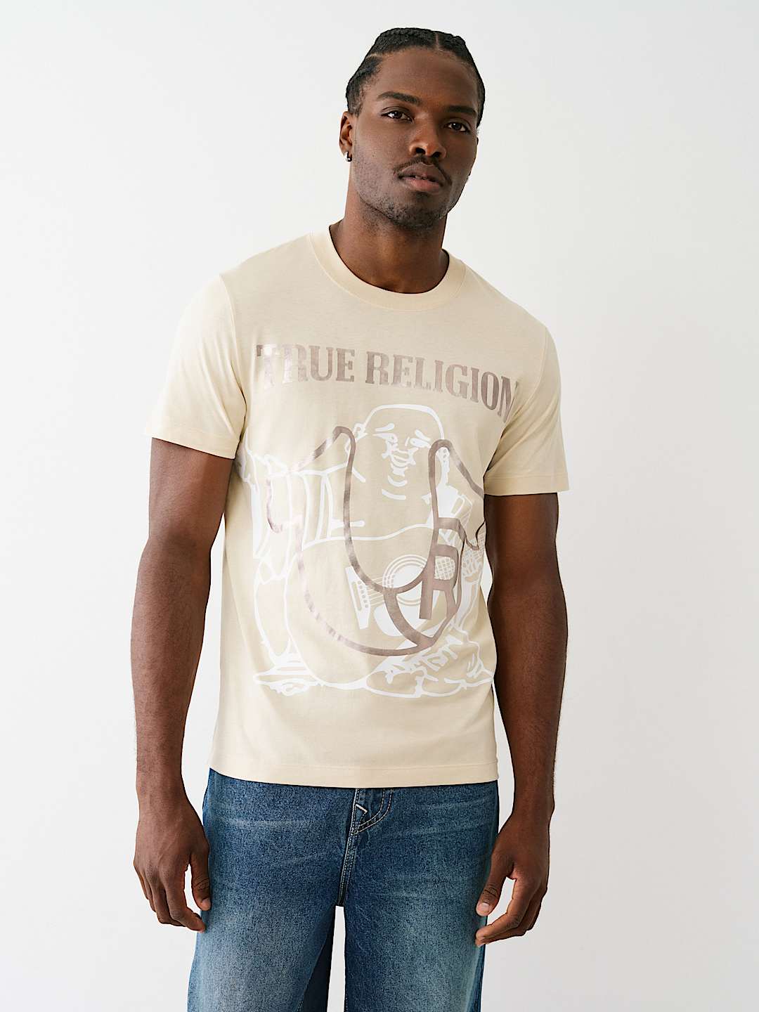 REGISTERED HORSESHOE METALLIC BUDDHA TEE, image 2