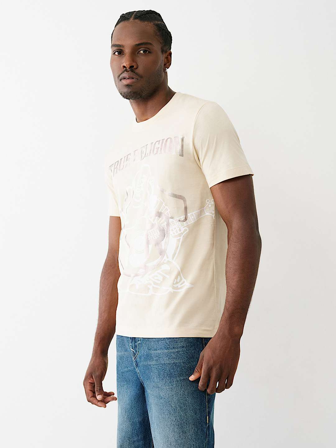 REGISTERED HORSESHOE METALLIC BUDDHA TEE, image 3