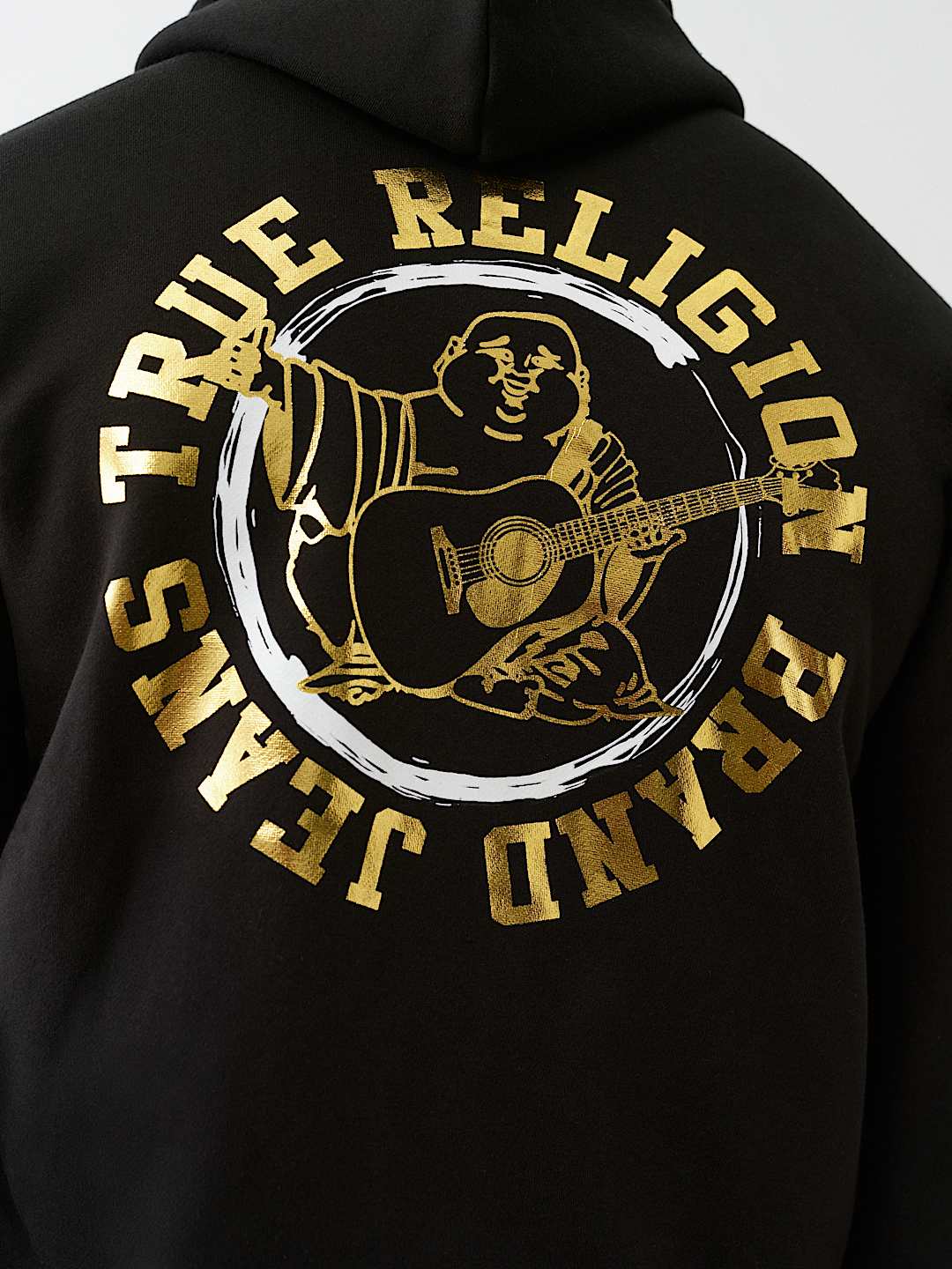 METALLIC LOGO ZIP HOODIE