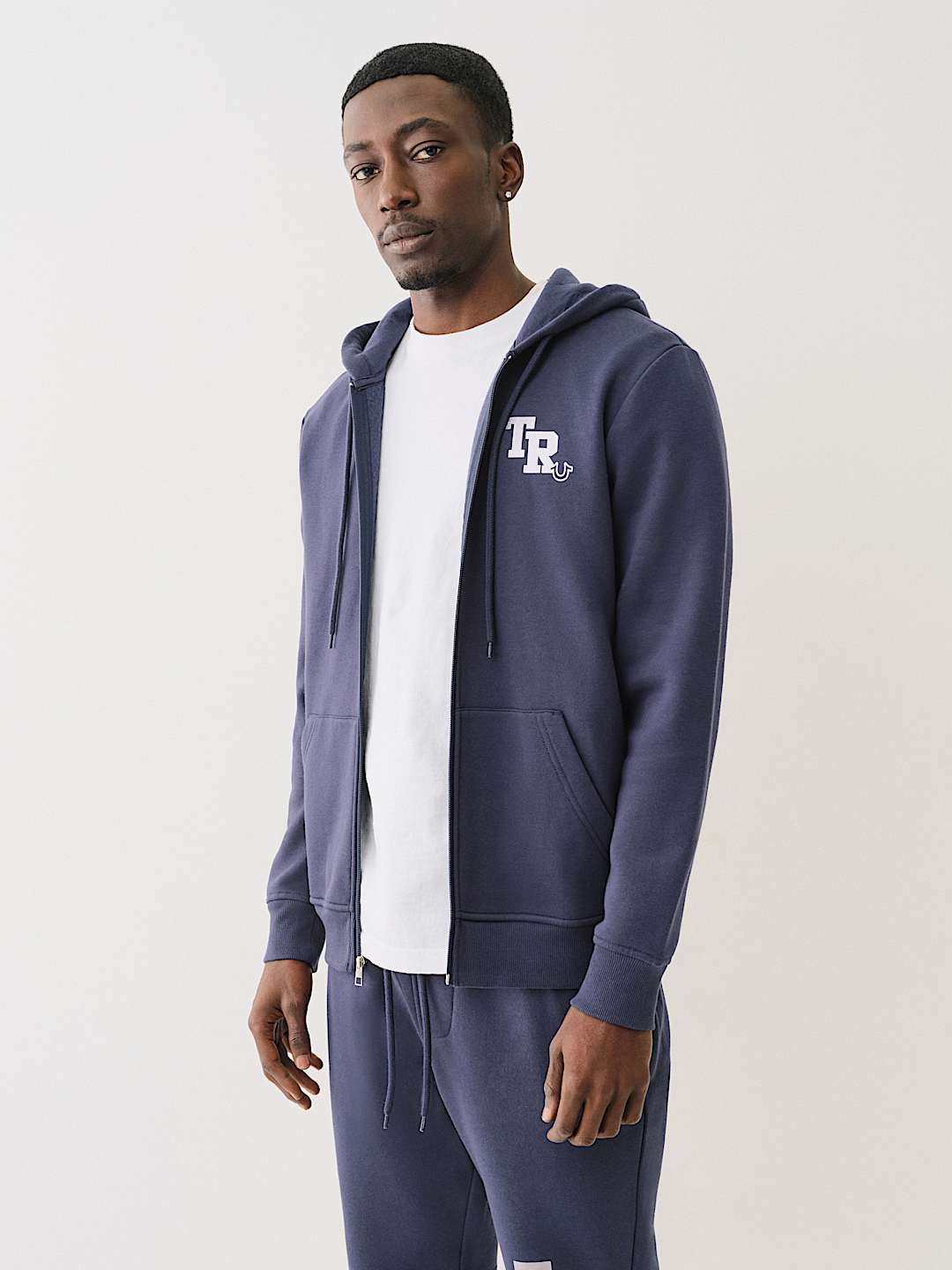 METALLIC LOGO ZIP HOODIE, image 2