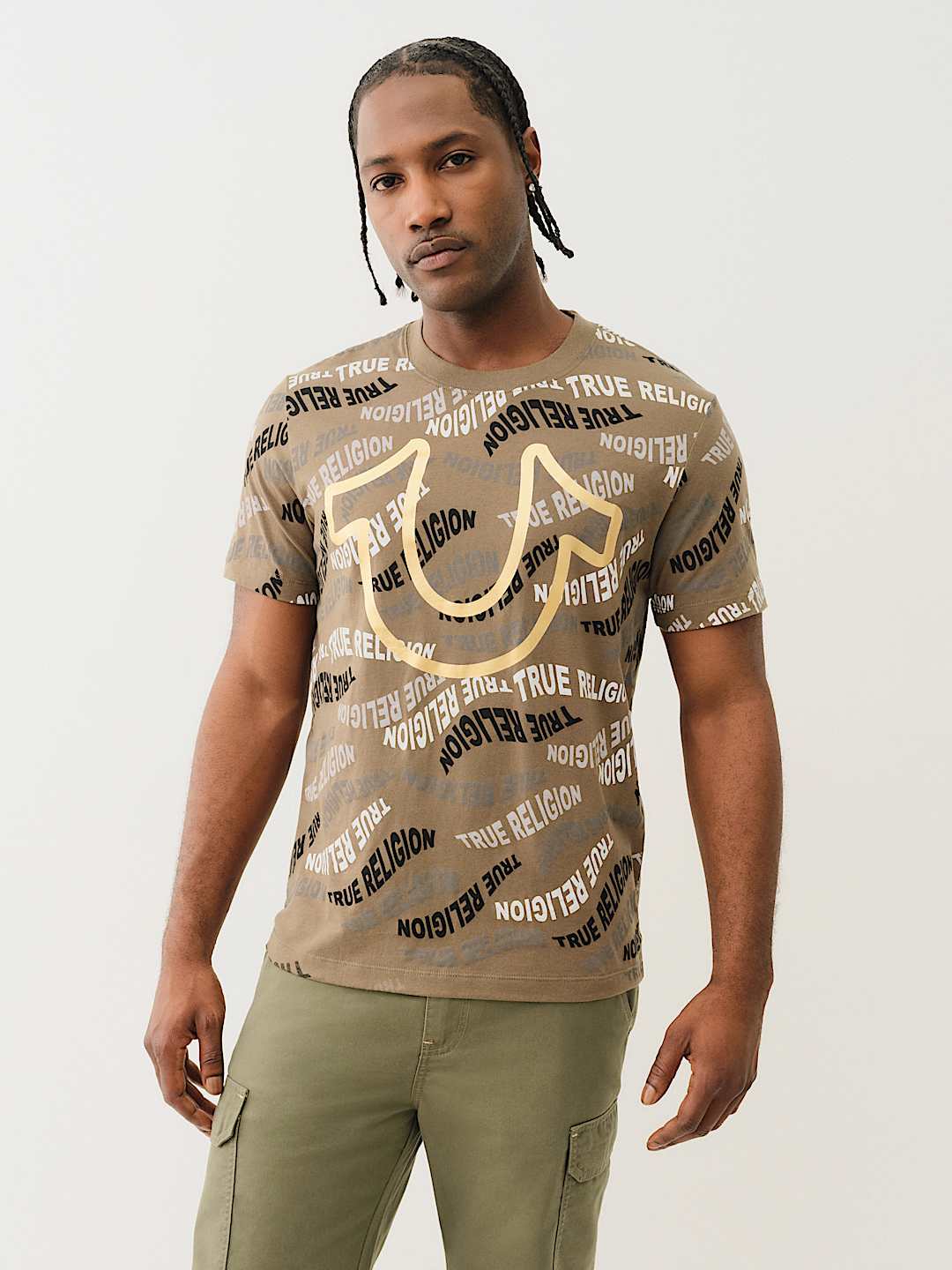 ALLOVER WAVY LOGO TEE, image 3