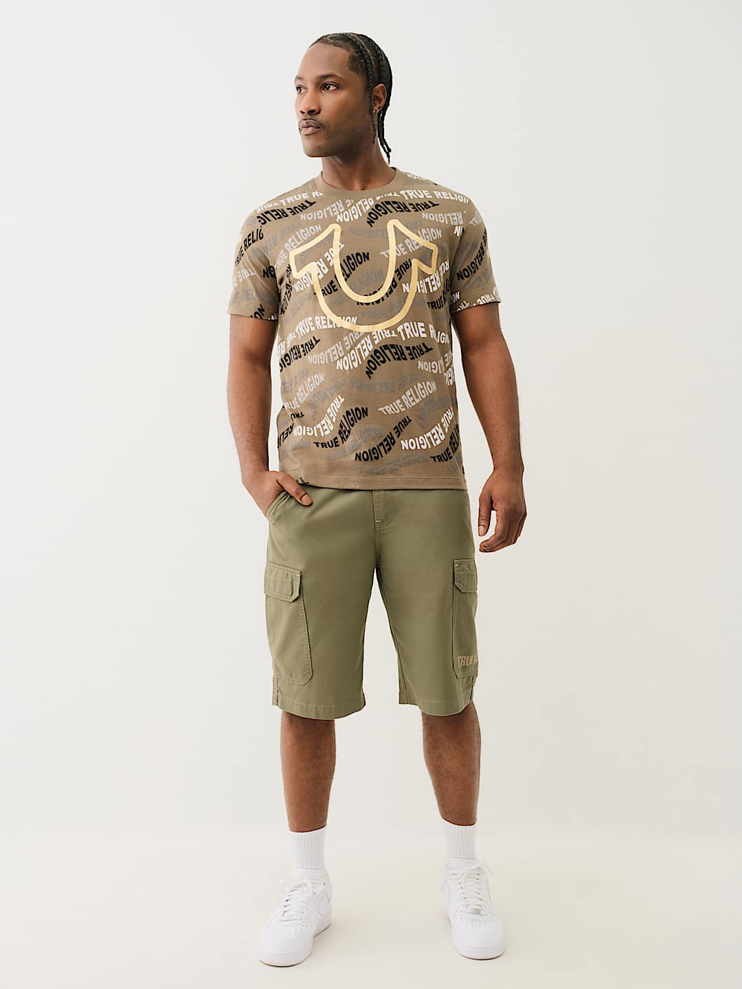 ALLOVER WAVY LOGO TEE, image 5