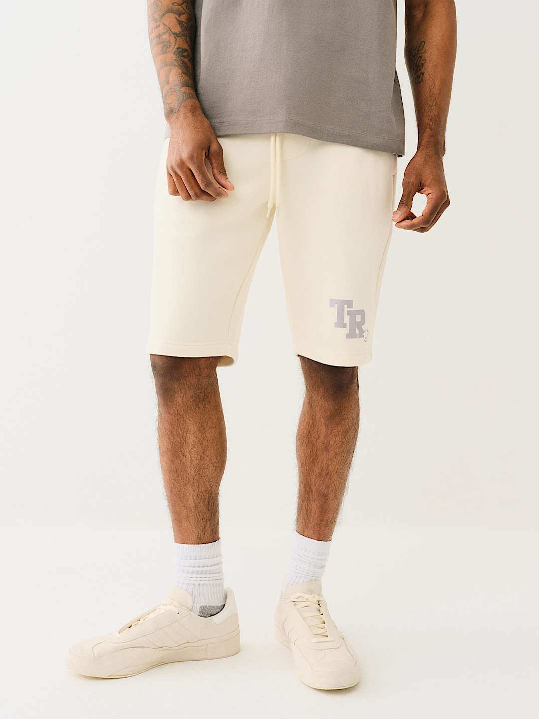 METALLIC LOGO SWEAT SHORT