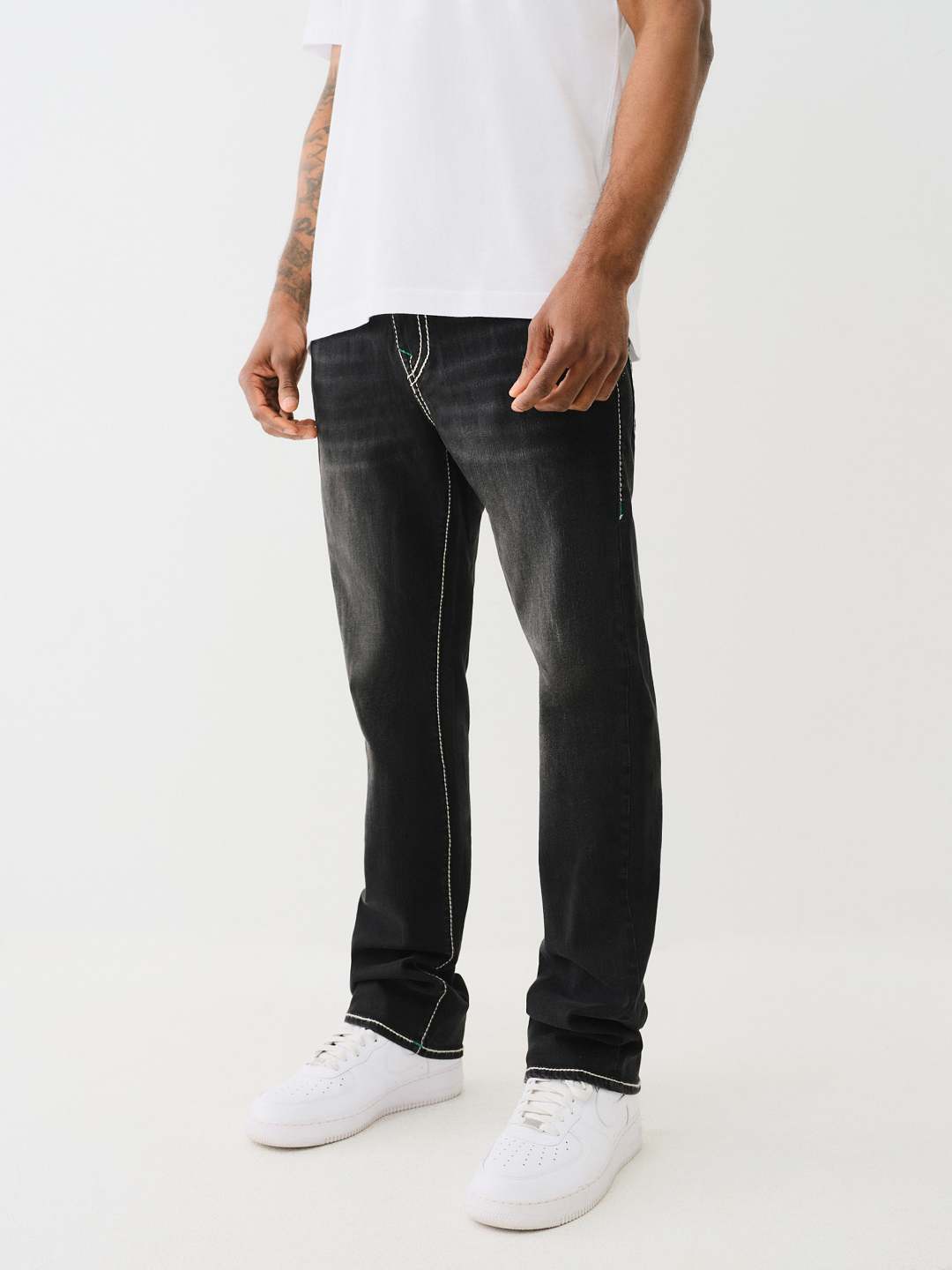 RICKY BIG T FLAP STRAIGHT JEAN - WASHED COAL GREY | True RICKY BIG T FLAP STRAIGHT JEAN - WASHED COAL GREY | True