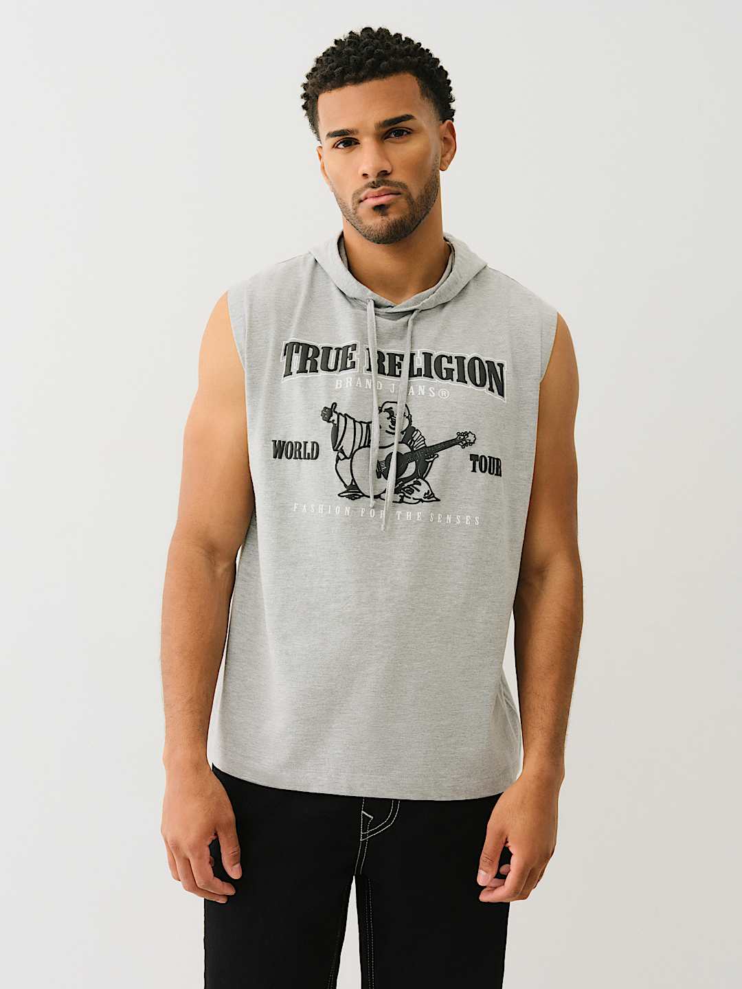 BUDDHA LOGO HOODED TANK TOP, image 3
