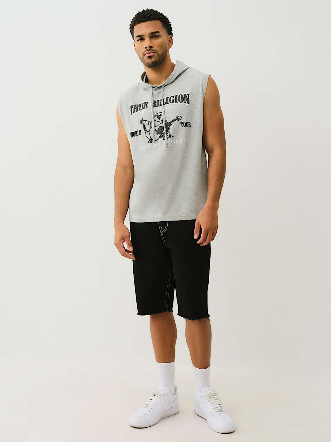 BUDDHA LOGO HOODED TANK TOP, image 5