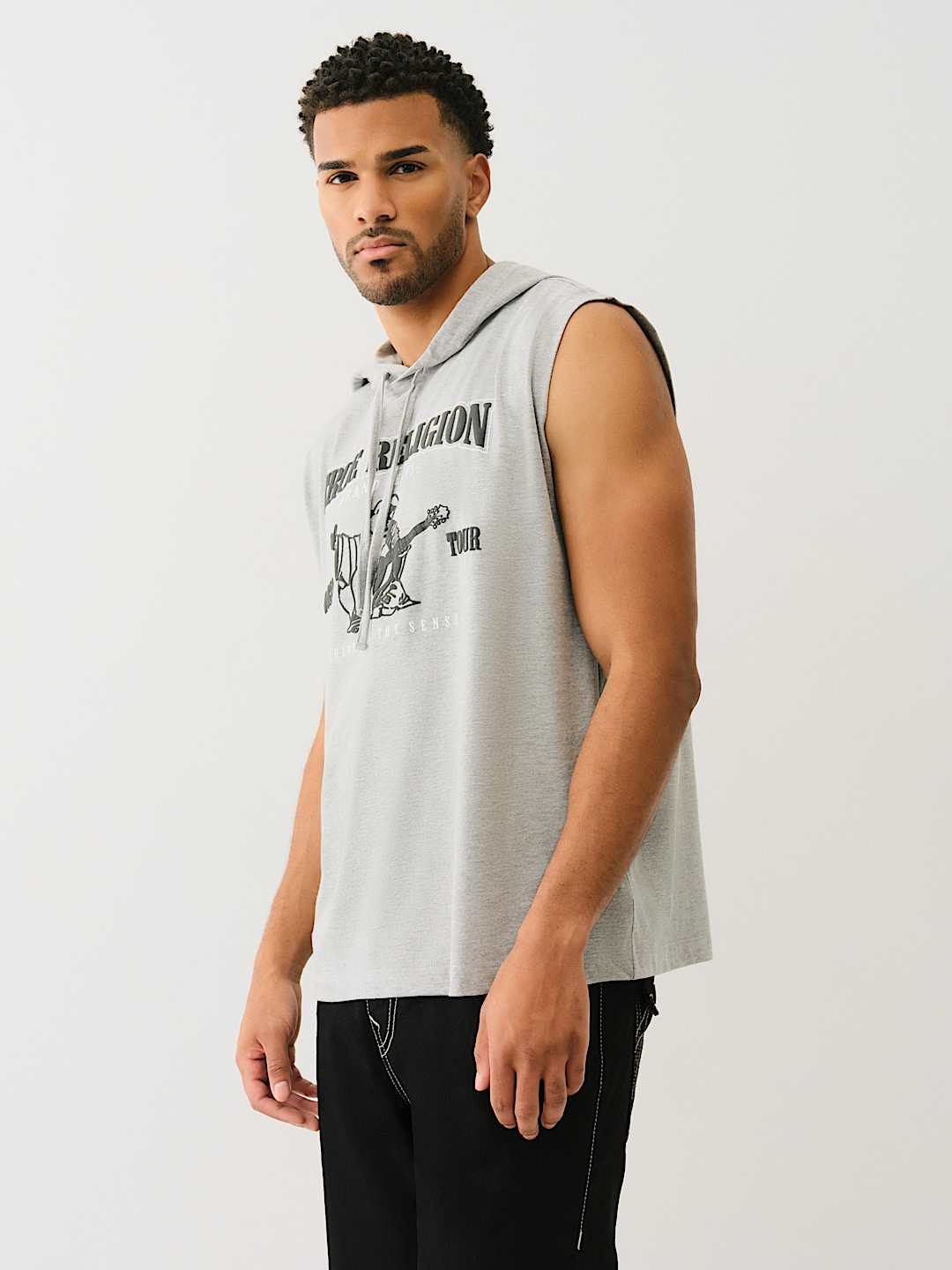 BUDDHA LOGO HOODED TANK TOP, image 1