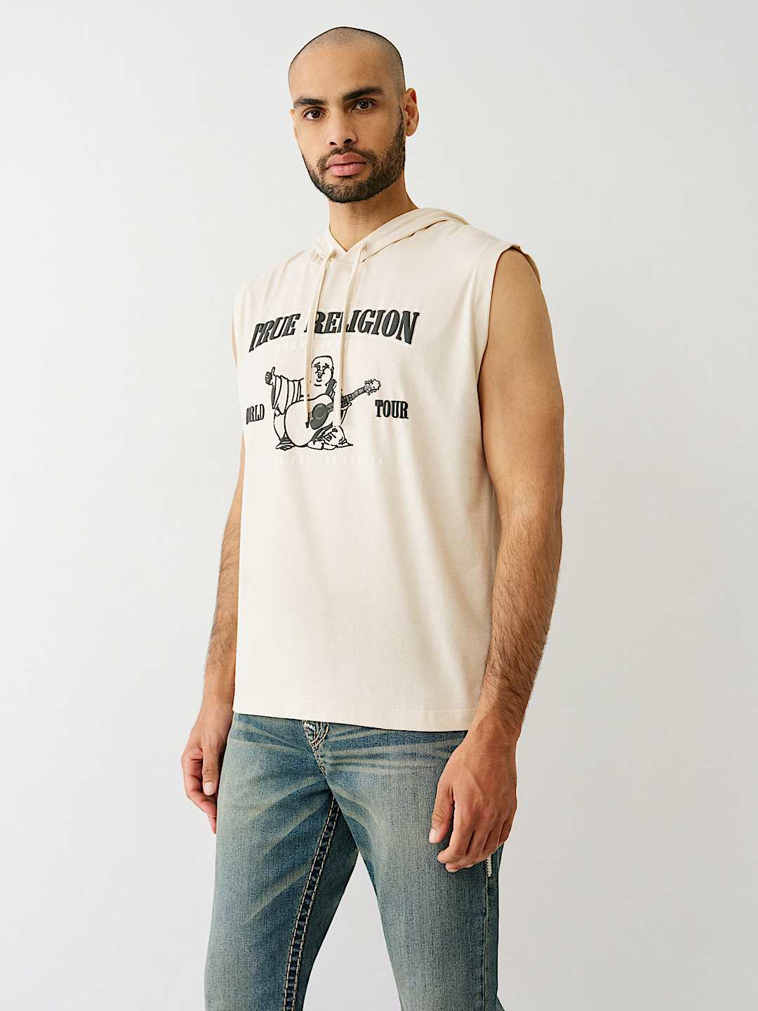 BUDDHA LOGO HOODED TANK TOP, image 3