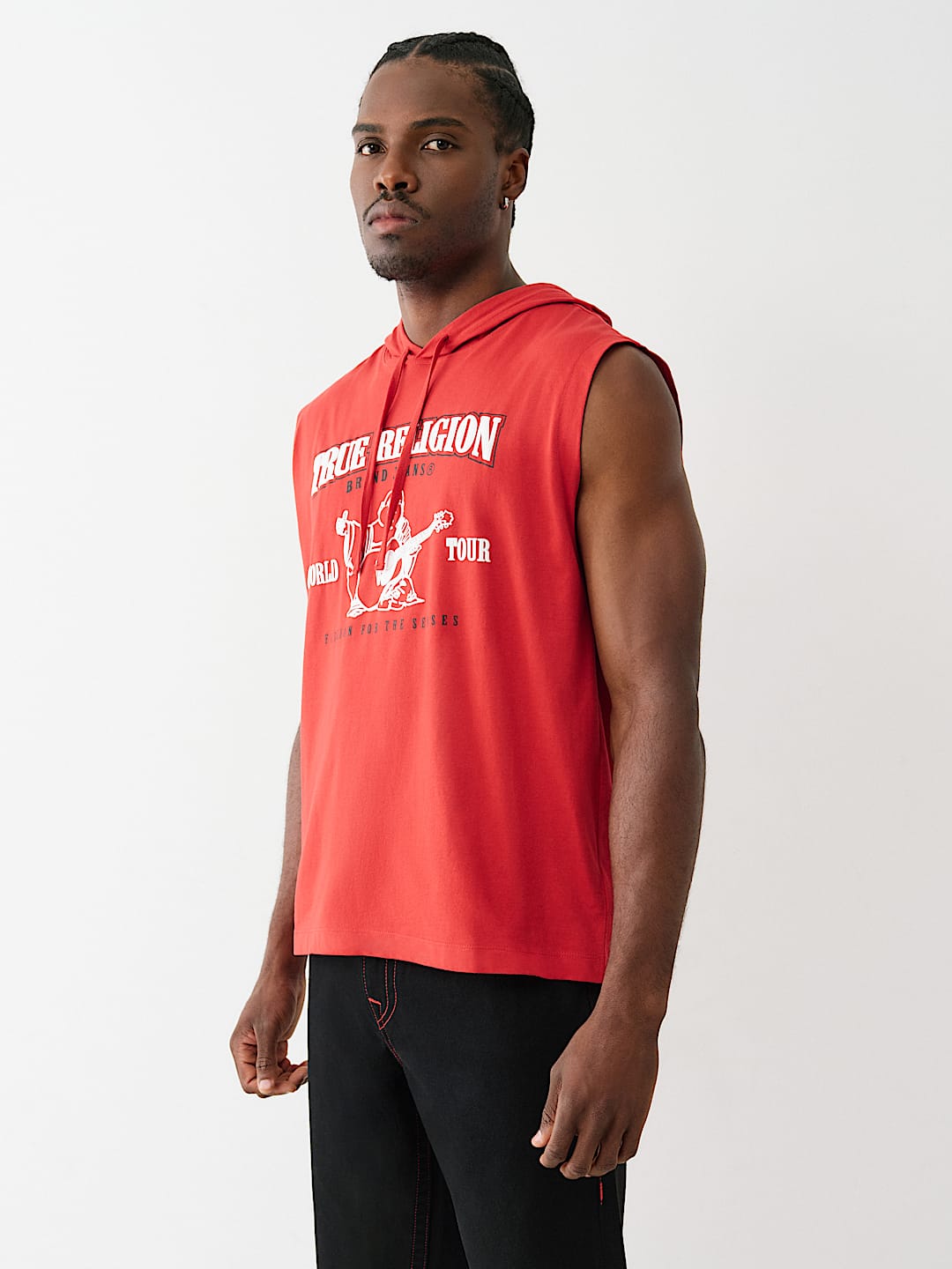 BUDDHA LOGO HOODED TANK TOP, image 3