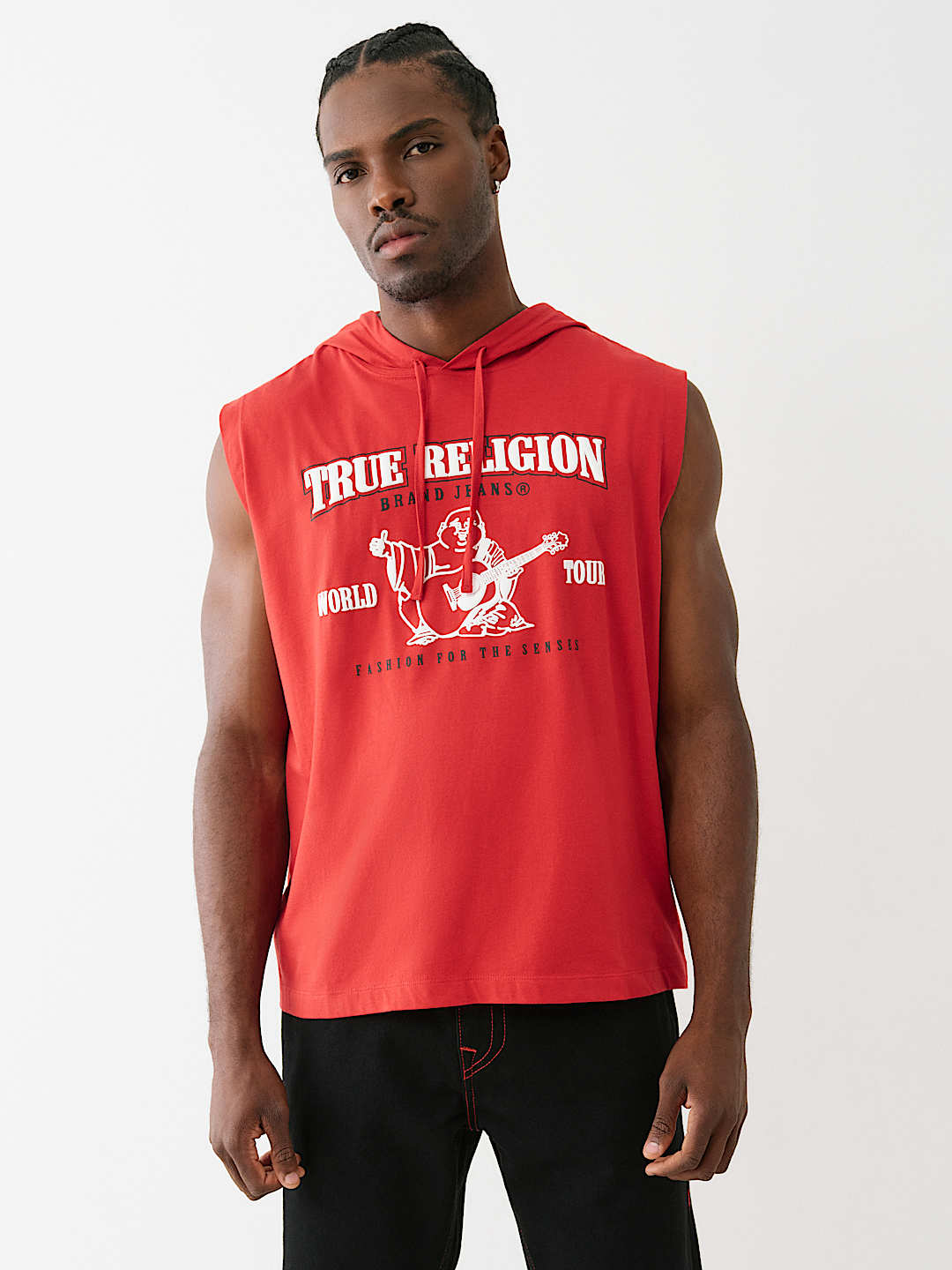 BUDDHA LOGO HOODED TANK TOP, image 1