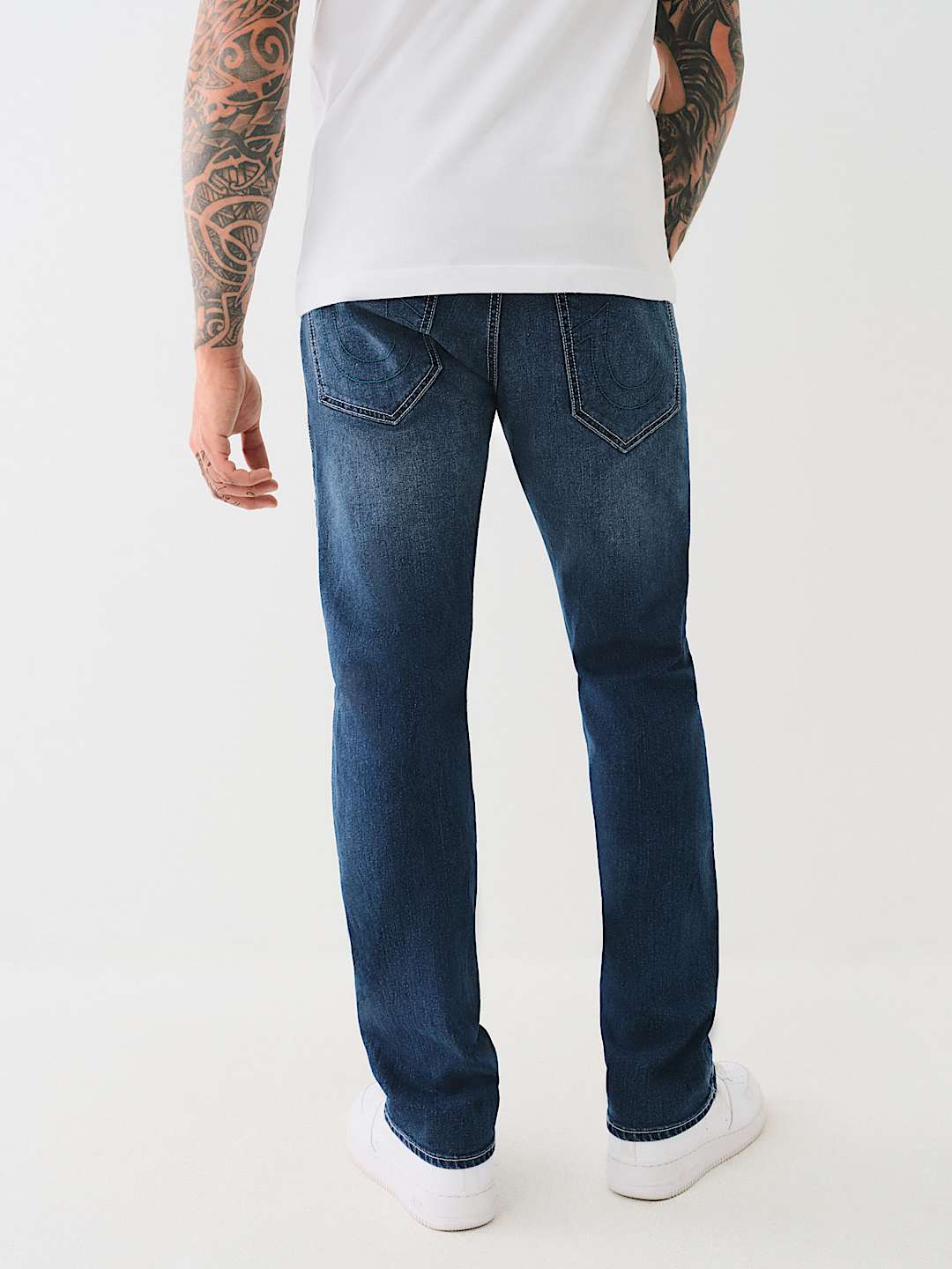 True Religion Men's Ricky Straight Leg Jean with Back Flap