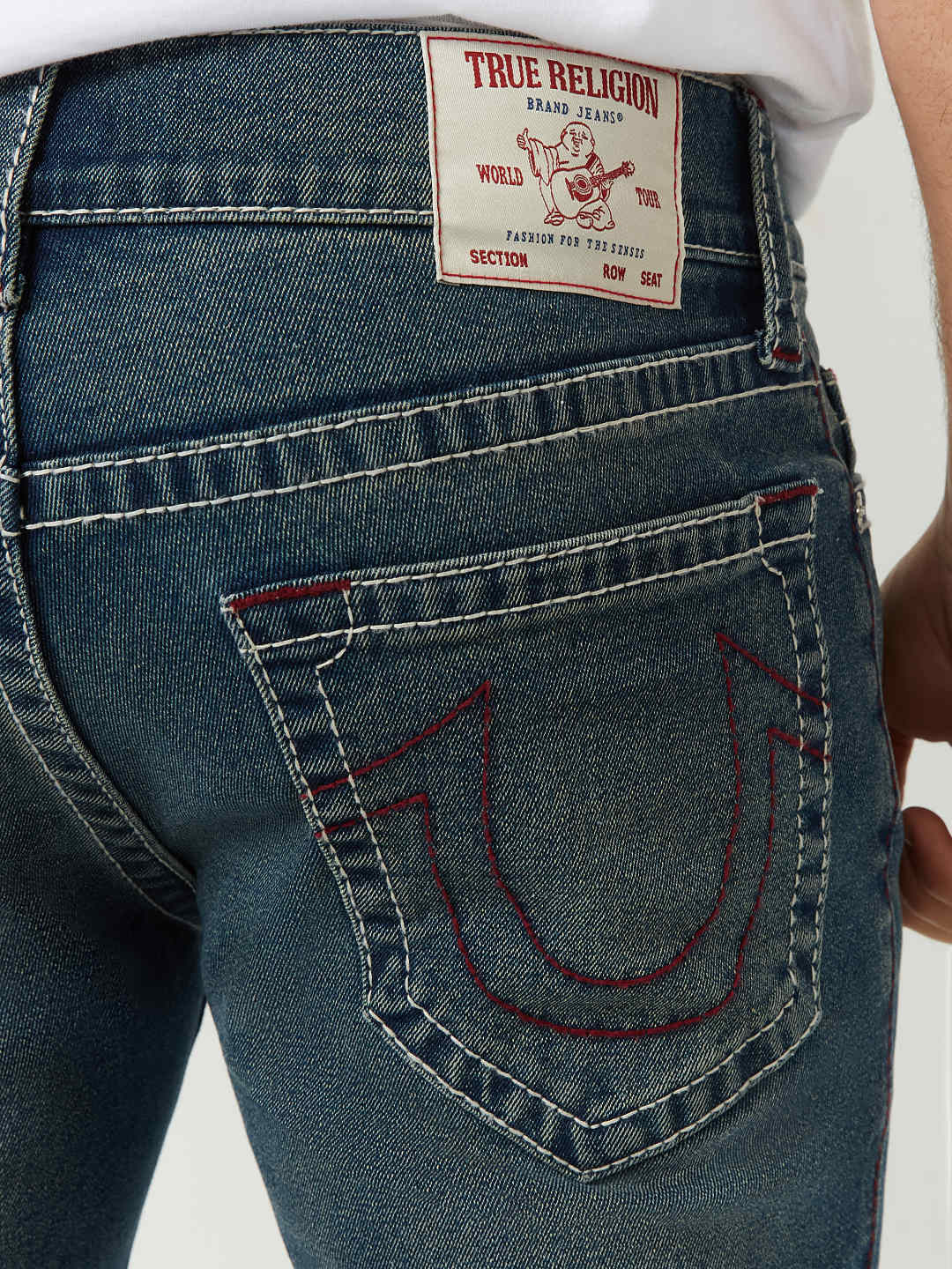 True Religion World hot Tour Red Washed Jeans-38