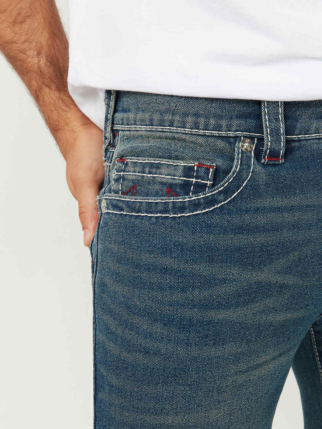ROCCO BIG T SKINNY JEAN - Medium Fog Wash | True Religion