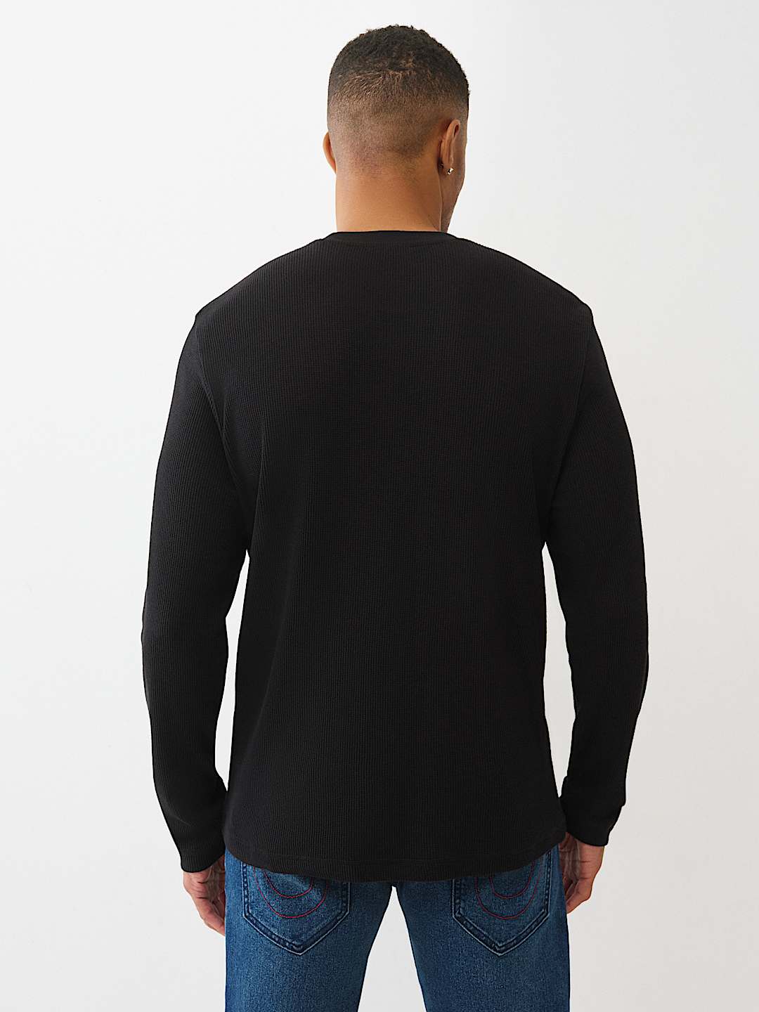 DENIM LOGO LONG SLEEVE THERMAL TEE, image 5