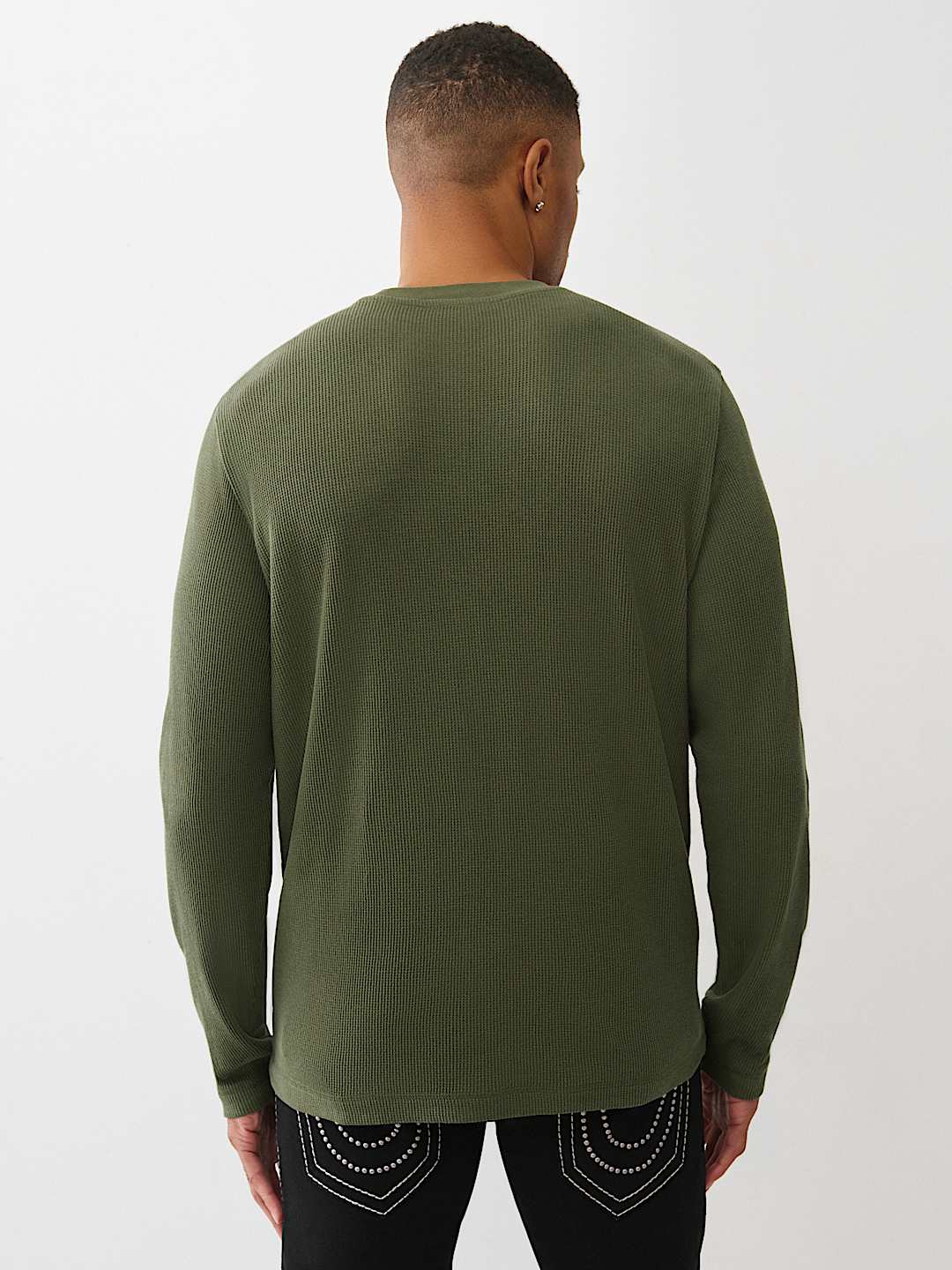 DENIM LOGO LONG SLEEVE THERMAL TEE, image 5