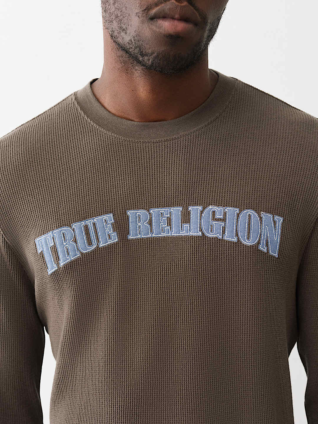 DENIM LOGO LONG SLEEVE THERMAL TEE, image 2