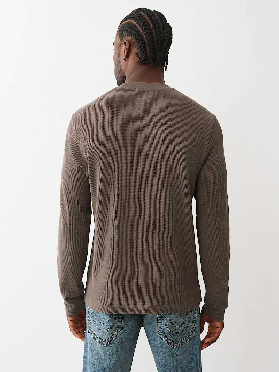 DENIM LOGO LONG SLEEVE THERMAL TEE, image 4