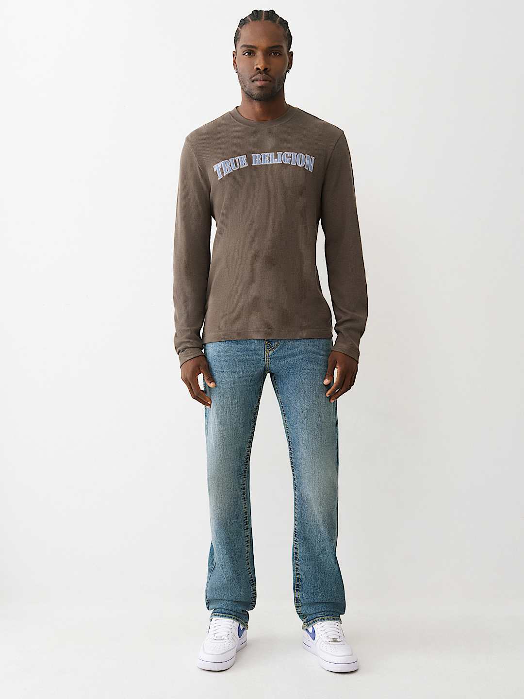 DENIM LOGO LONG SLEEVE THERMAL TEE, image 5