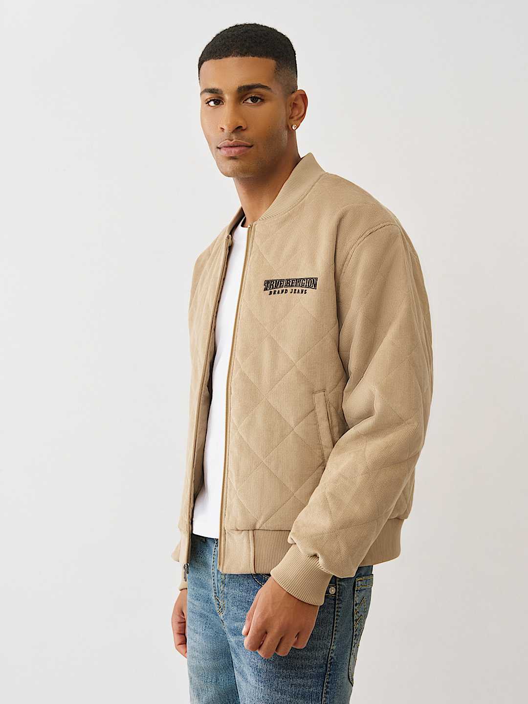 QUILTED CORDUROY BOMBER JACKET, image 4