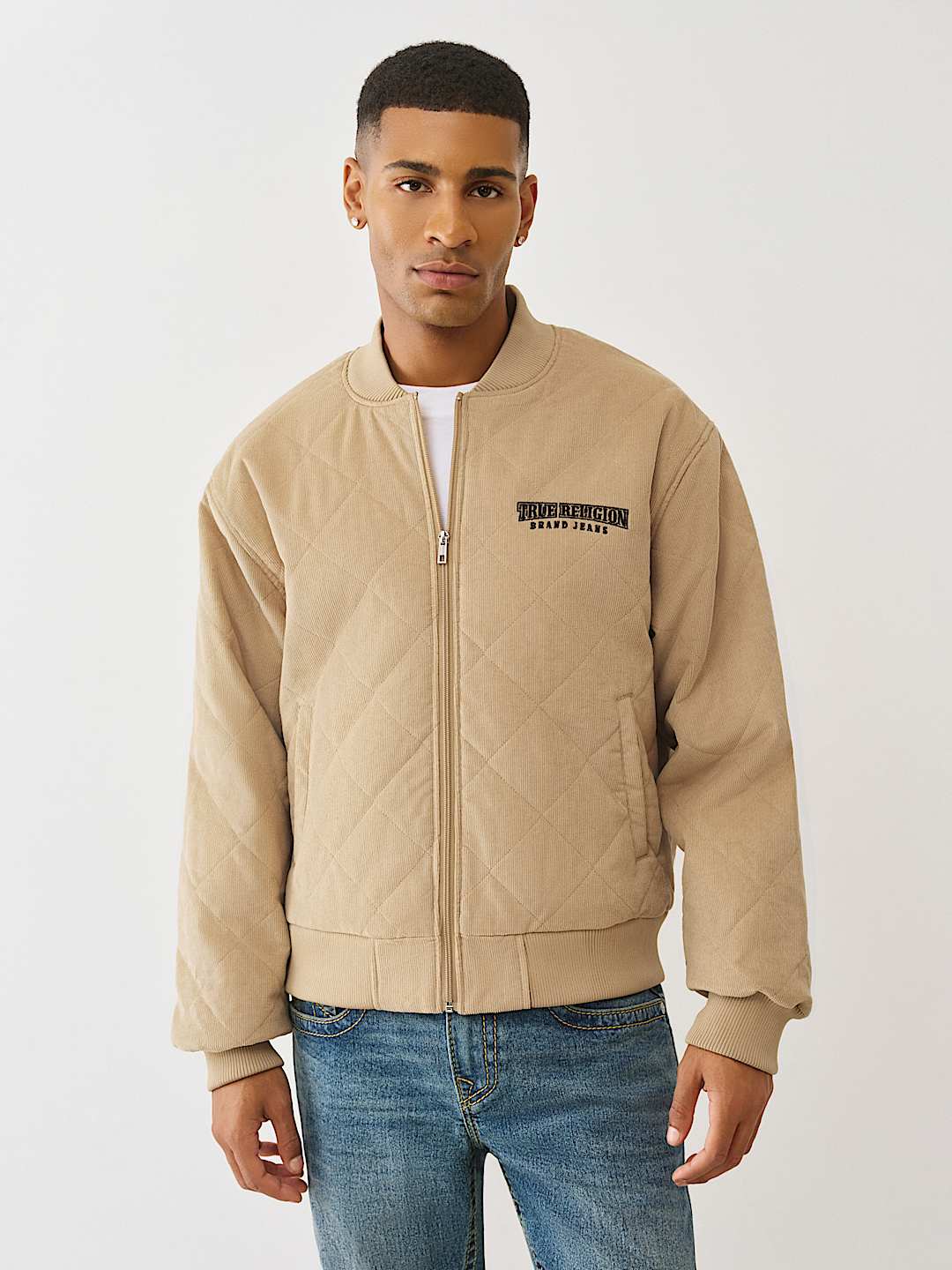 QUILTED CORDUROY BOMBER JACKET, image 1