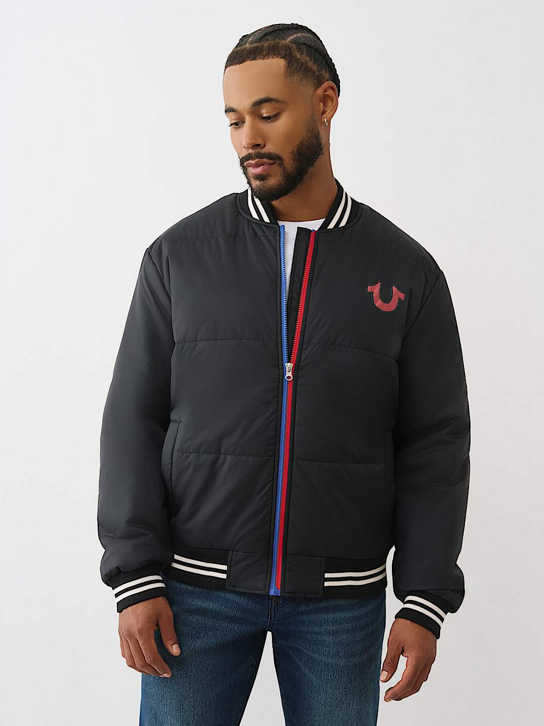 TWO-TONE ZIP PUFFER JACKET | True Religion