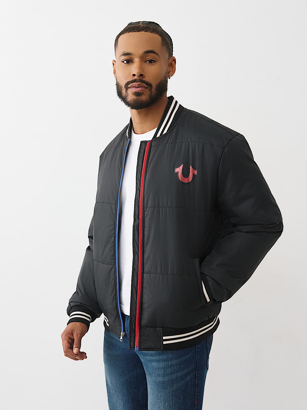 TWO-TONE ZIP PUFFER JACKET , image 4