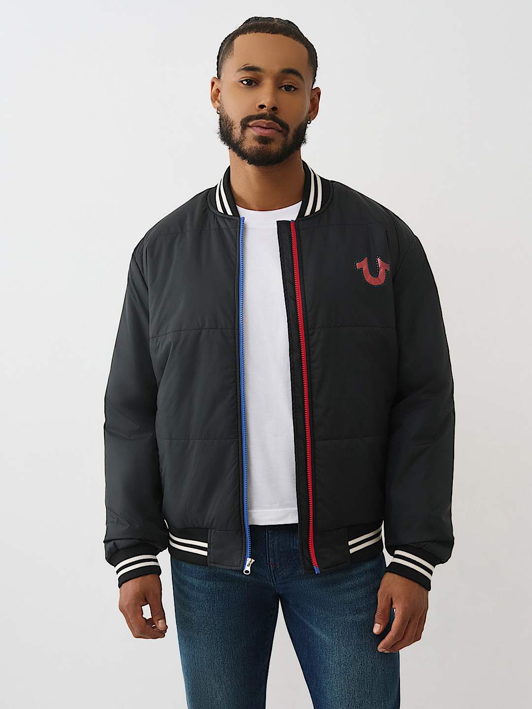 TWO-TONE ZIP PUFFER JACKET | True Religion