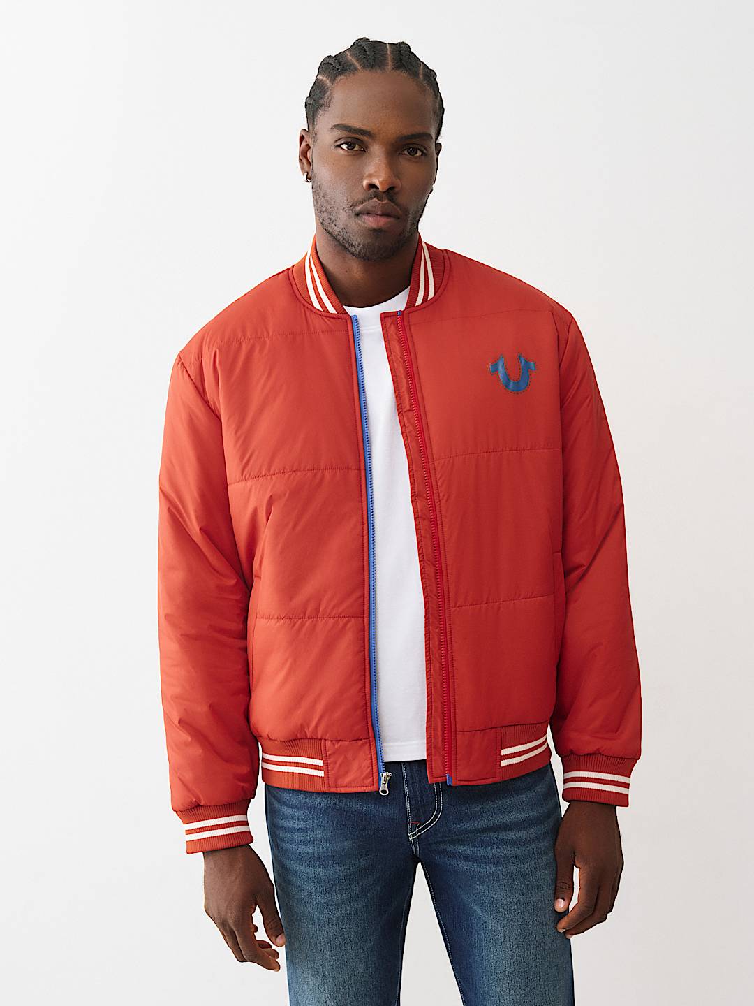 TWO-TONE ZIP PUFFER JACKET , image 1