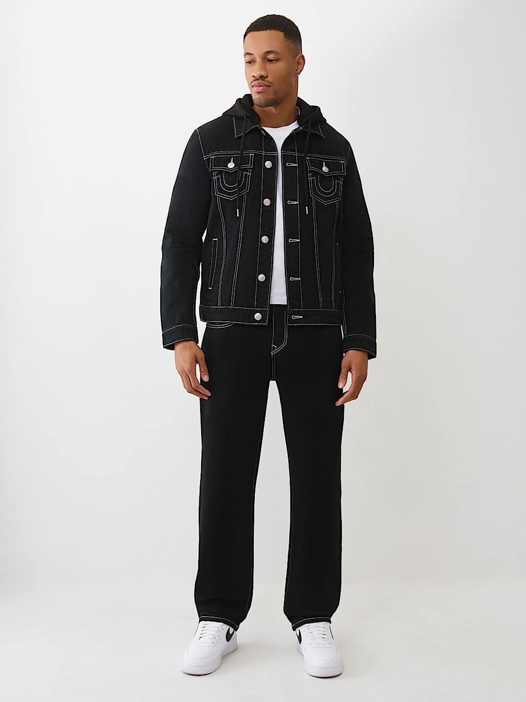 JESSE DENIM HOODIE TRUCKER JACKET, image 5