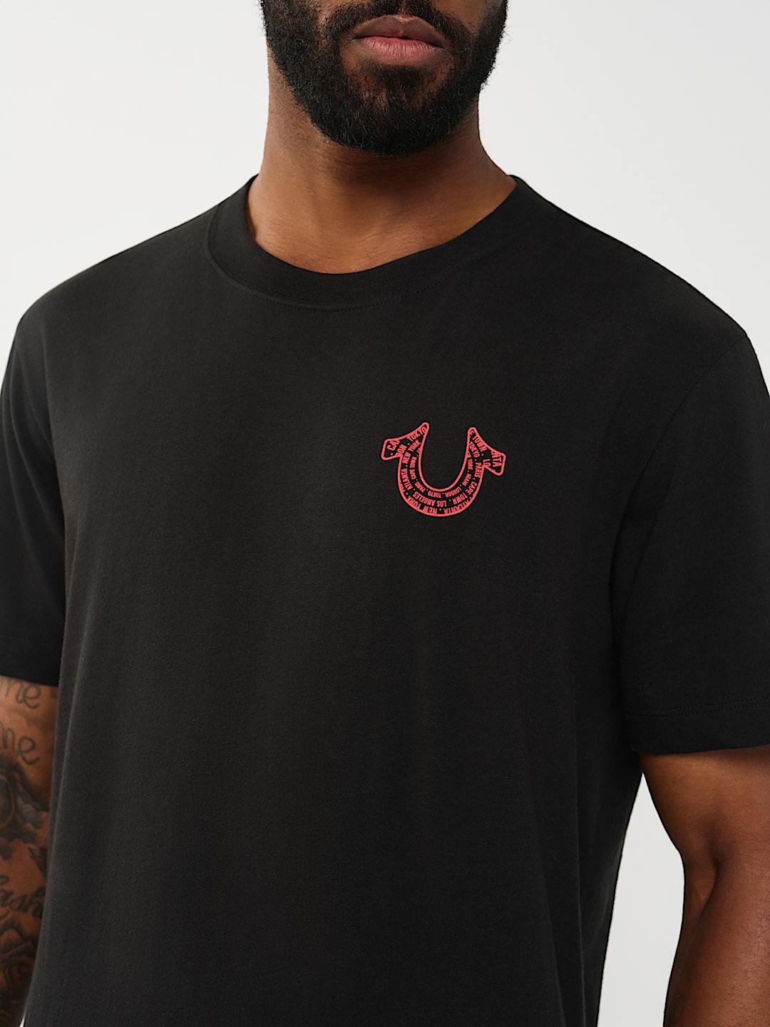 T-SHIRT &Agrave; MOTIF DE FER &Agrave; CHEVAL EN SPIRALE