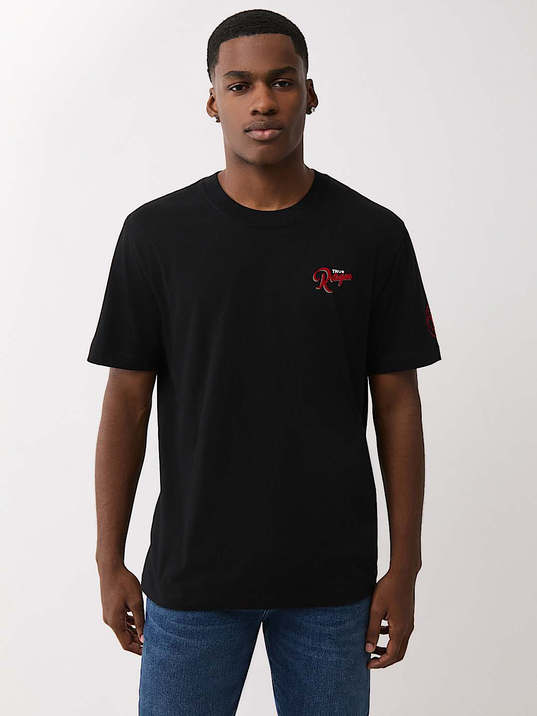 FLOCKED RETRO LOGO TEE