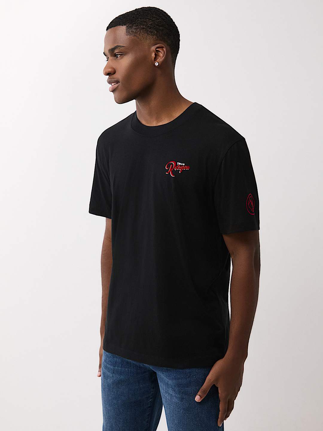 FLOCKED RETRO LOGO TEE